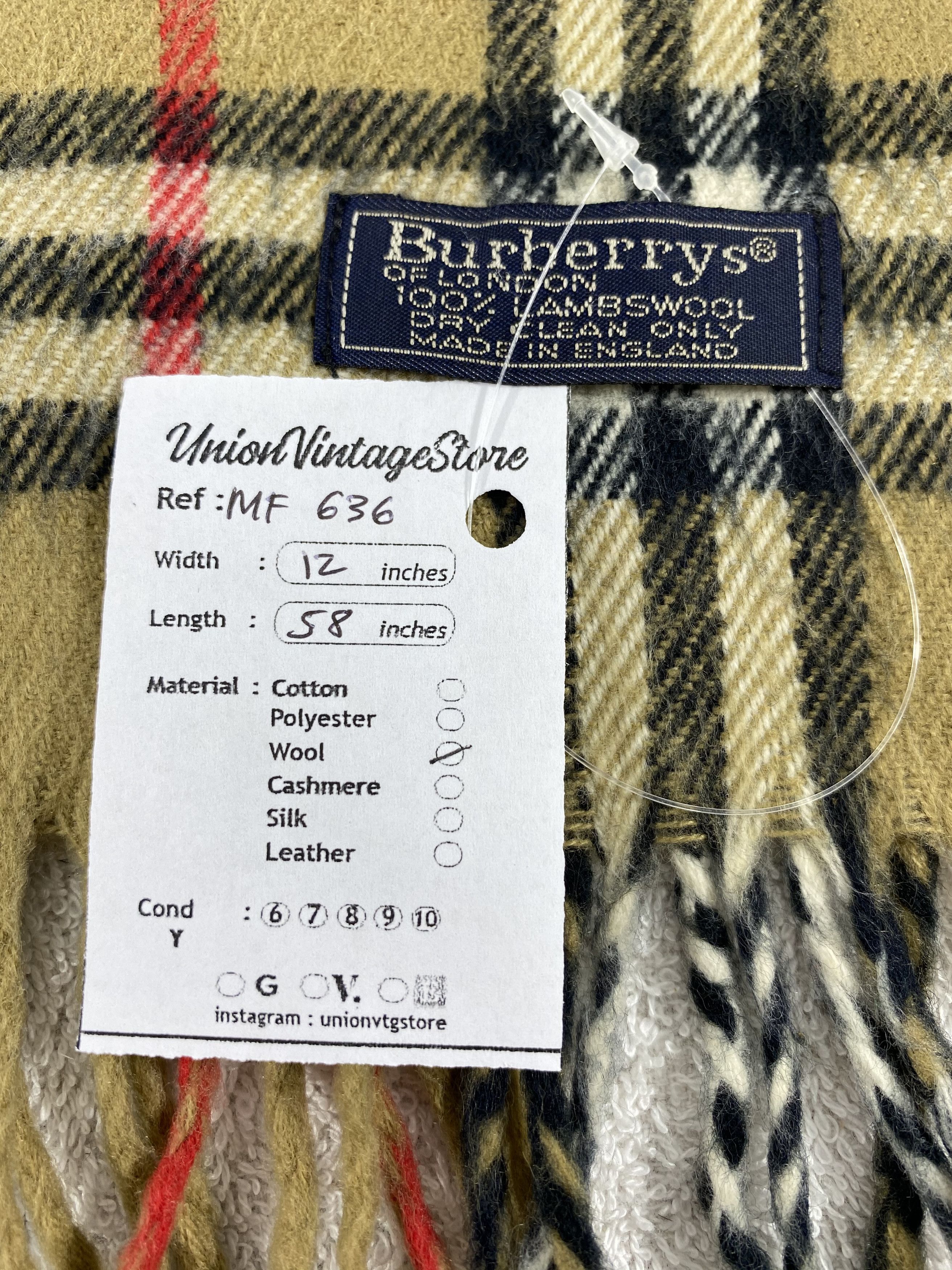 Burberry Vintage Burberry Scarf/Muffler/Neckwear MF636 Size ONE SIZE - 4 Thumbnail