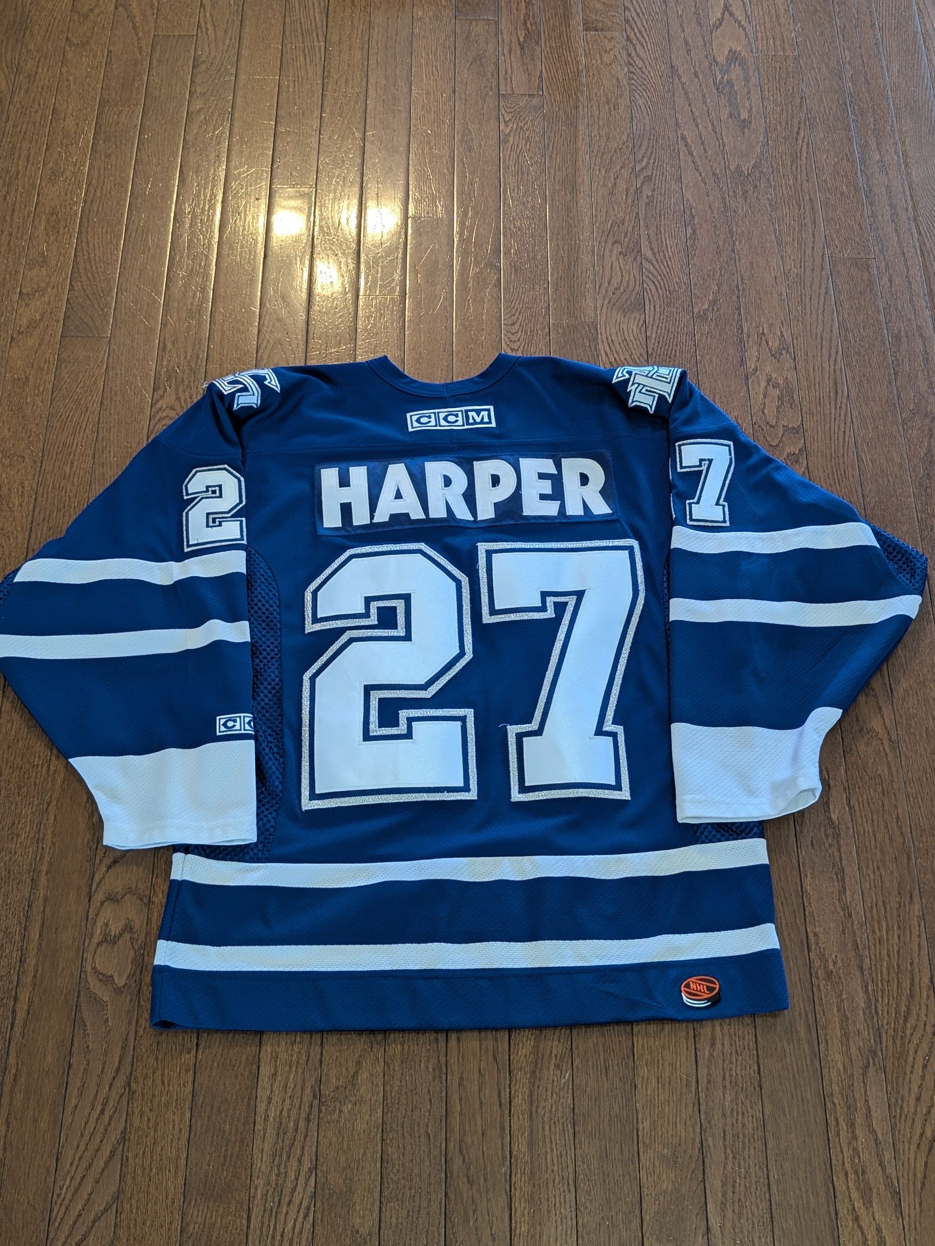 Ccm Vintage Toronto Maple Leafs '27' Harper Sewn CCM Jersey Sz M Size US M / EU 48-50 / 2 - 5 Thumbnail