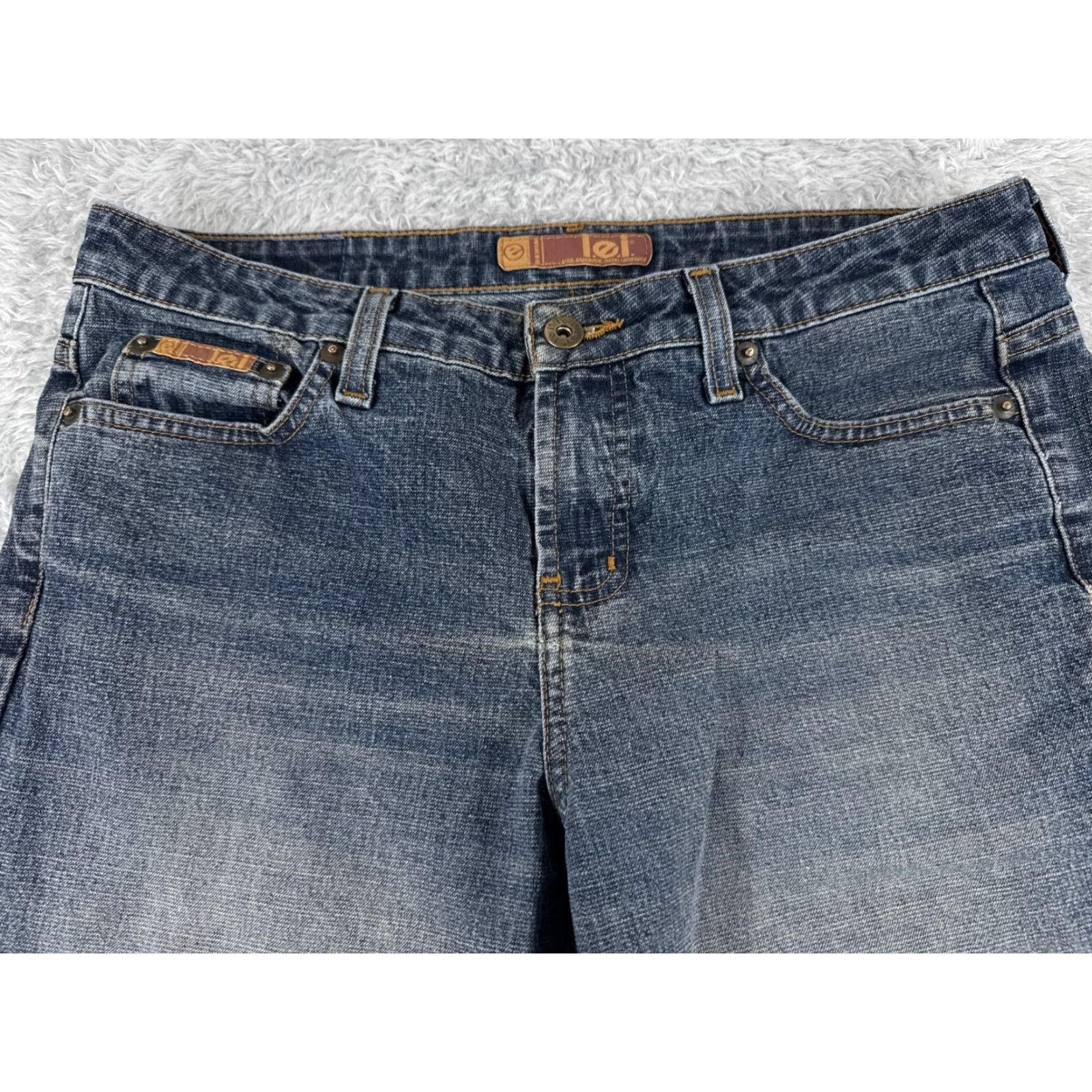 Vintage LEI Jeans Women 31 Blue Denim Flared Mid Rise 31x30 Pants Cotton Blend 5-Pocket Rock Vintage: No Size 24" / US 00 / IT 34 - 4 Thumbnail
