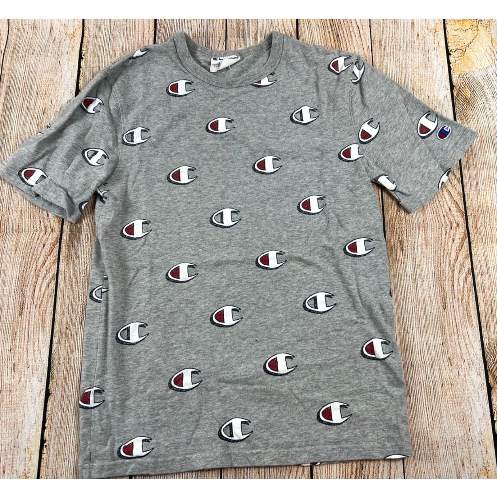 Champion VINTAGE Champion T-Shirt Men Short Sleeve Graphic Print Logo 2 Pack Small Gray S Size US S / EU 44-46 / 1 - 6 Thumbnail