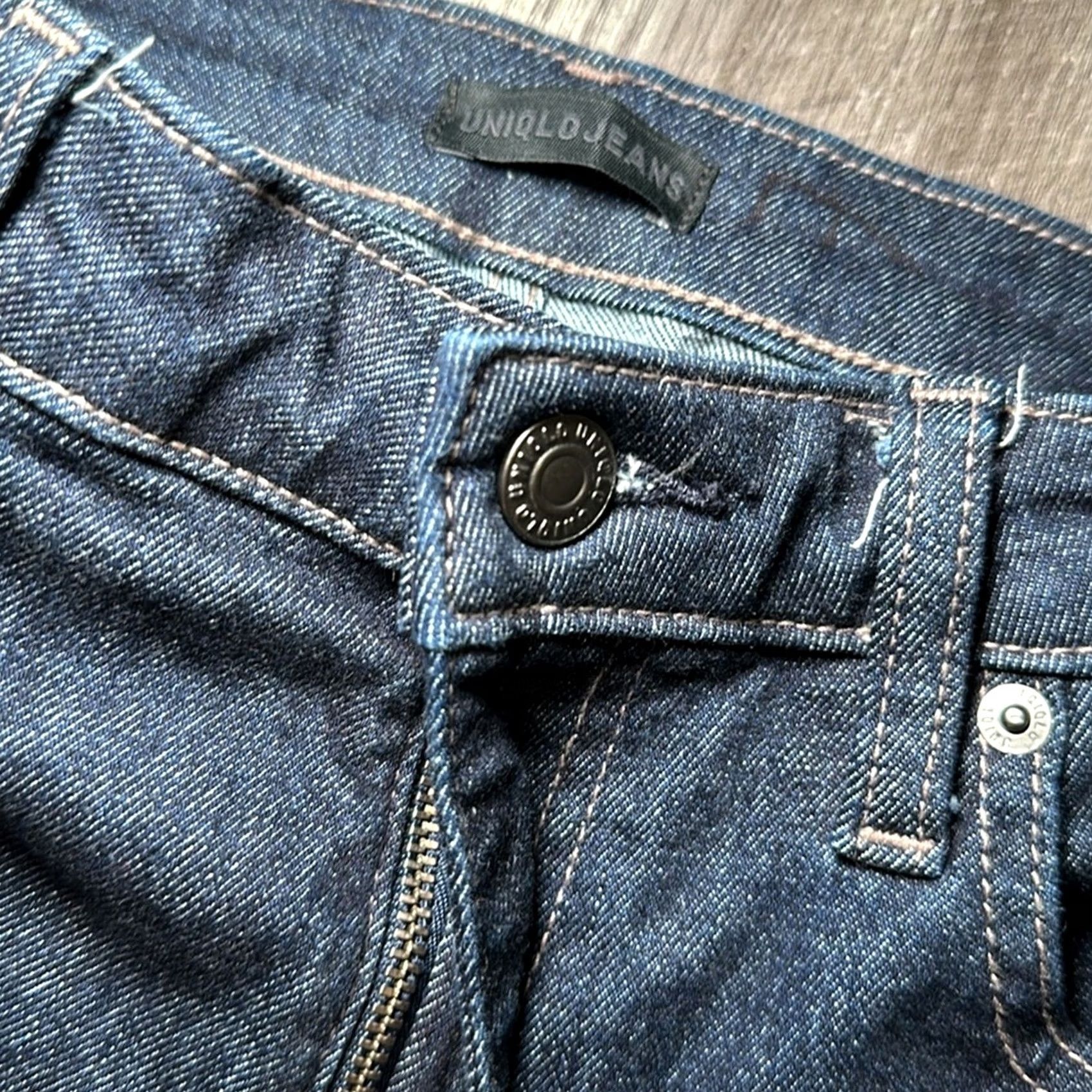 Uniqlo VINTAGE Uniqlo Women Jeans Slim Straight Mid Rise 27 Blue Regular Size 27 89% Cotton 11% Elastane Size 27" / US 4 / IT 40 - 6 Thumbnail