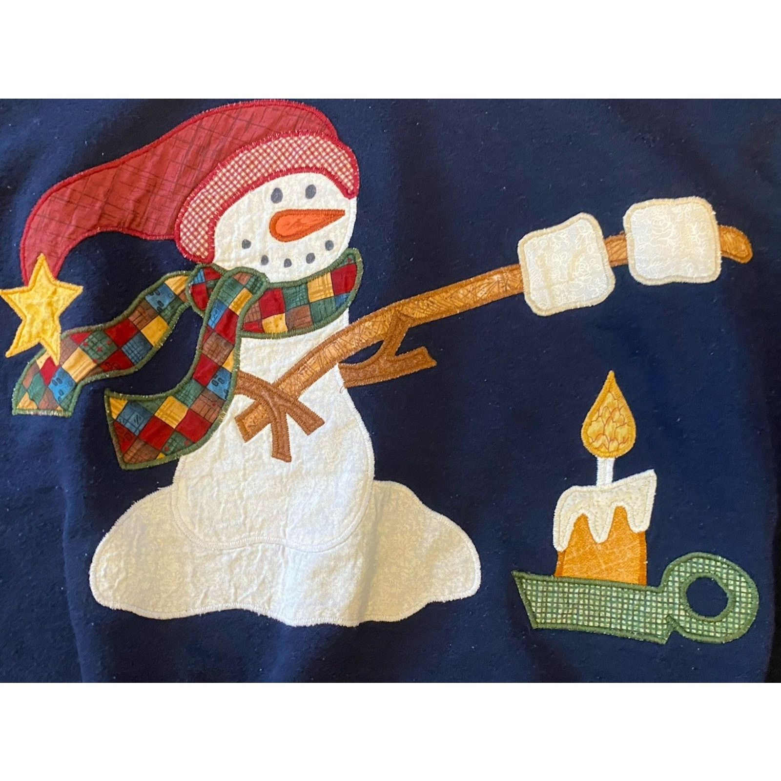 Jerzees Vintage Jerzees Sweatshirt Snowman Women’s Men’s XL Navy Size XL / US 12-14 / IT 48-50 - 2 Thumbnail