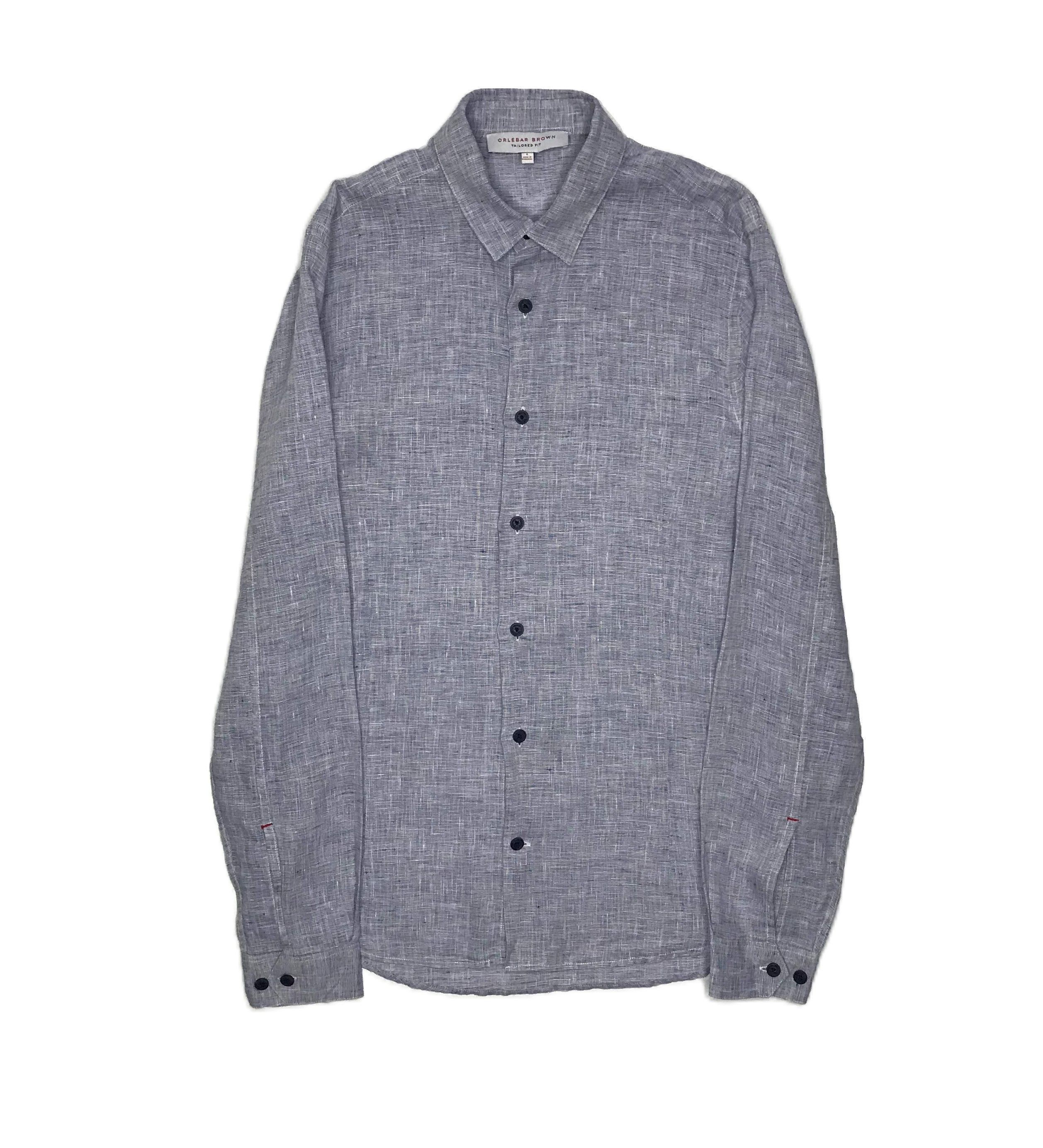 Orlebar Brown Orlebar Brown Mens Linen Button Up Shirt Longsleeve Size US S / EU 44-46 / 1 - 2 Thumbnail