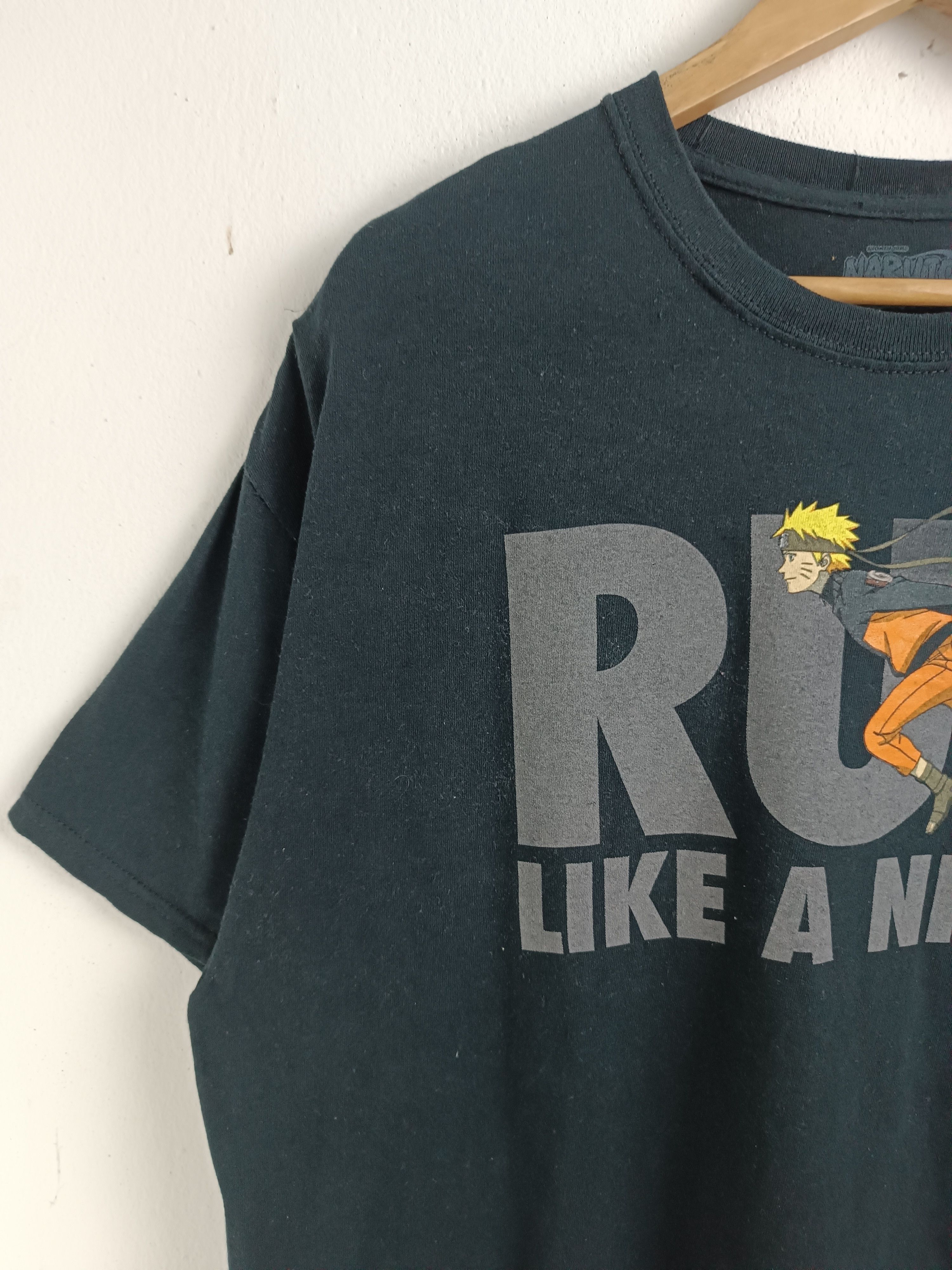 Anime VINTAGE NARUTO SHIPPUDEN RUN LIKE A NINJA TEE ONE PIECE Size US XL / EU 56 / 4 - 5 Thumbnail