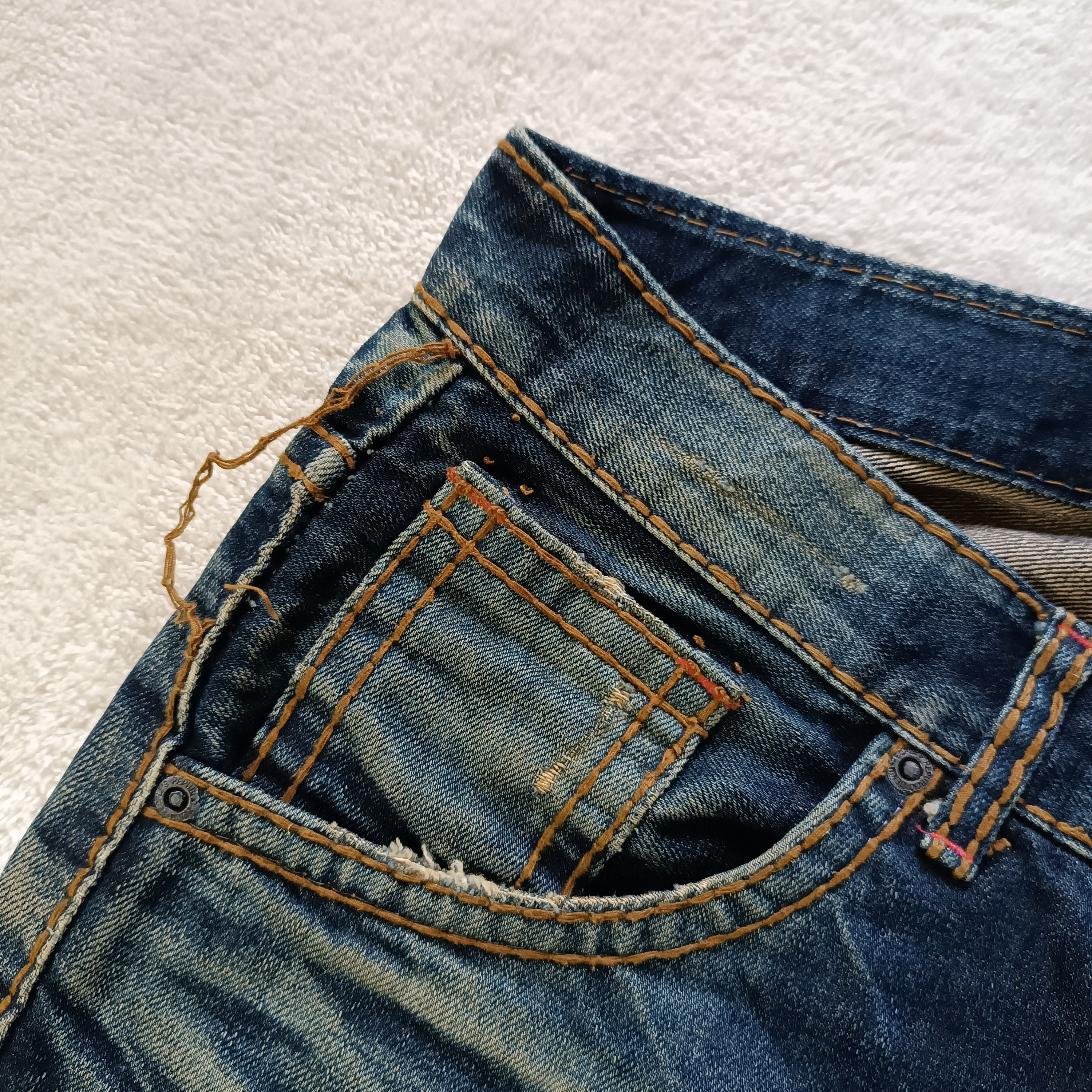Japanese Brand × Vintage 🔥Vintage🔥 Japanese Brand DPSR Distressed Denim Jeans Size US 34 / EU 50 - 5 Thumbnail