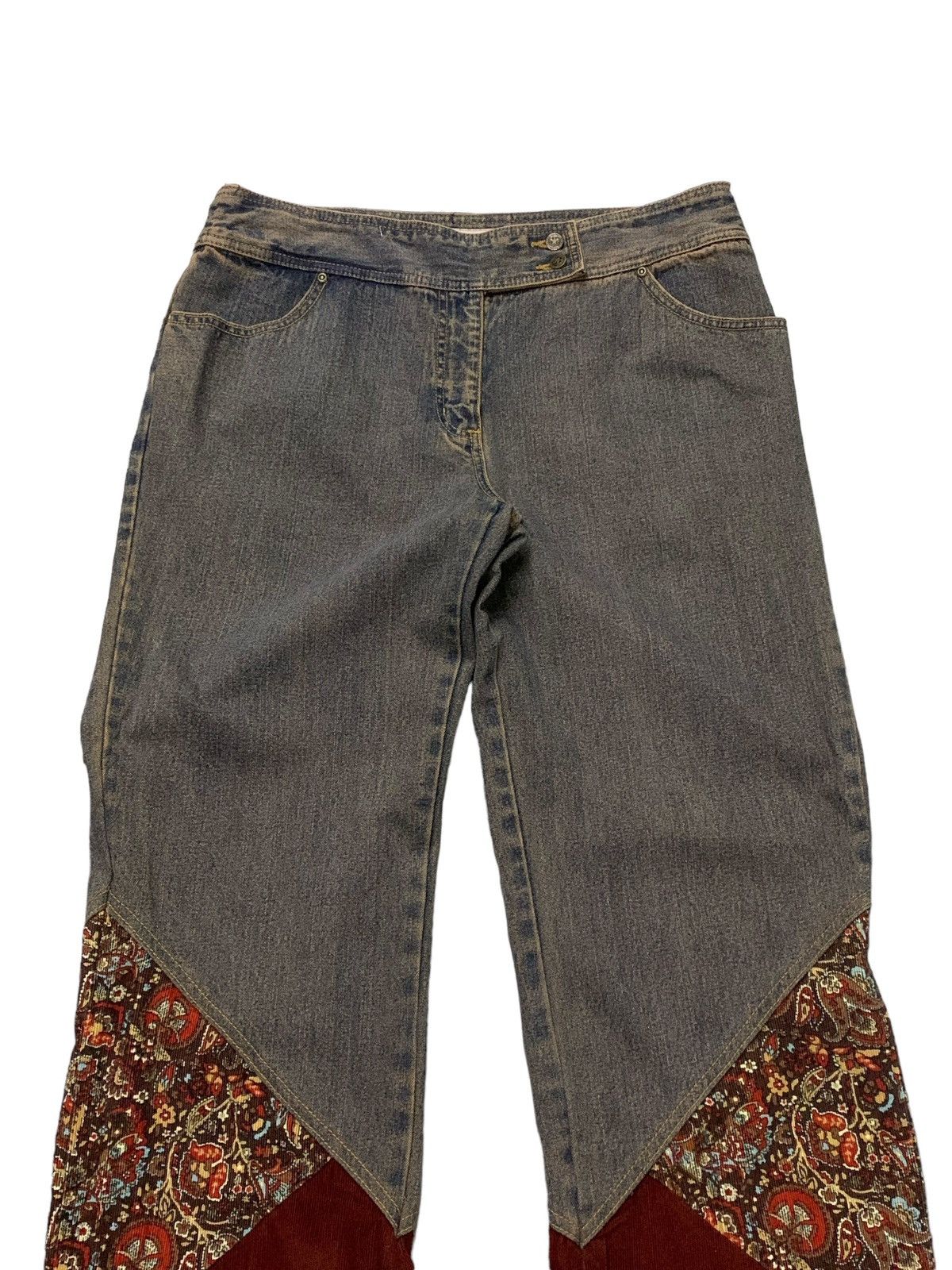Faded Glory Faded Glory Up cycle Flared Hybrid Jeans Size US 34 / EU 50 - 3 Thumbnail