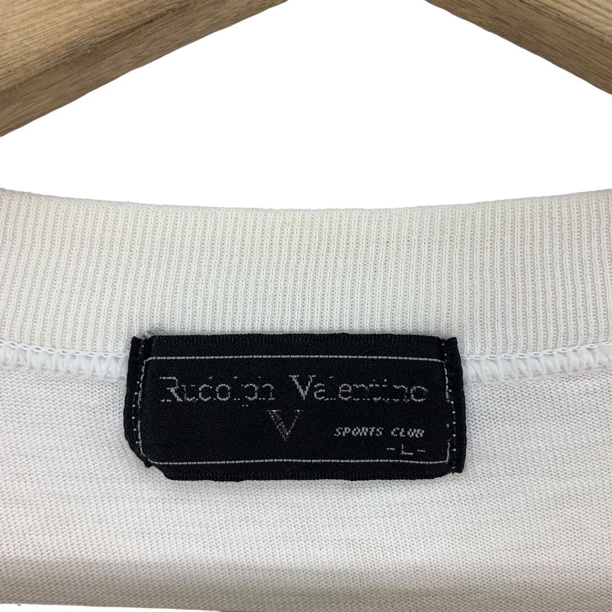 Valentino × Vintage Vintage RUDOLPH VALENTINO embroidery white tee Size US L / EU 52-54 / 3 - 3 Thumbnail