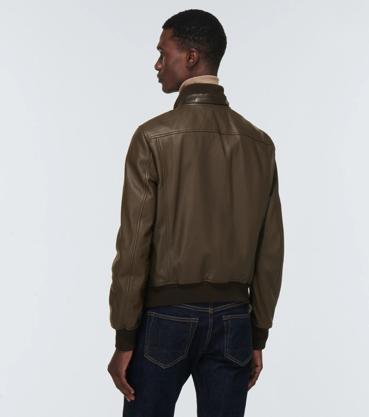Tom Ford o1w1db10425 LBB001 Leather Jacket in Brown Size US S / EU 44-46 / 1 - 4 Thumbnail