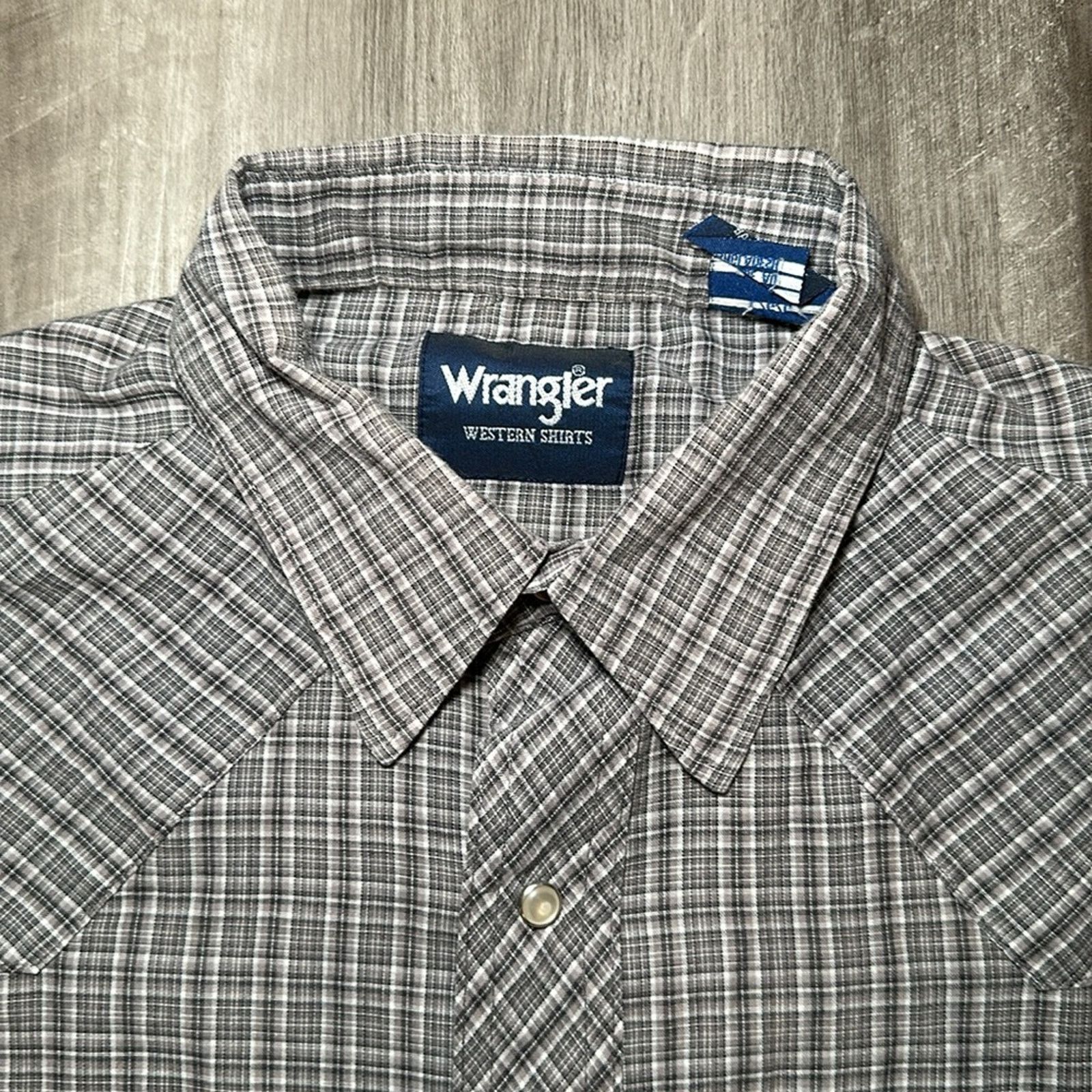 Wrangler Wrangler Western Long Sleeve Pearl Snap Button - Large Size US L / EU 52-54 / 3 - 6 Thumbnail