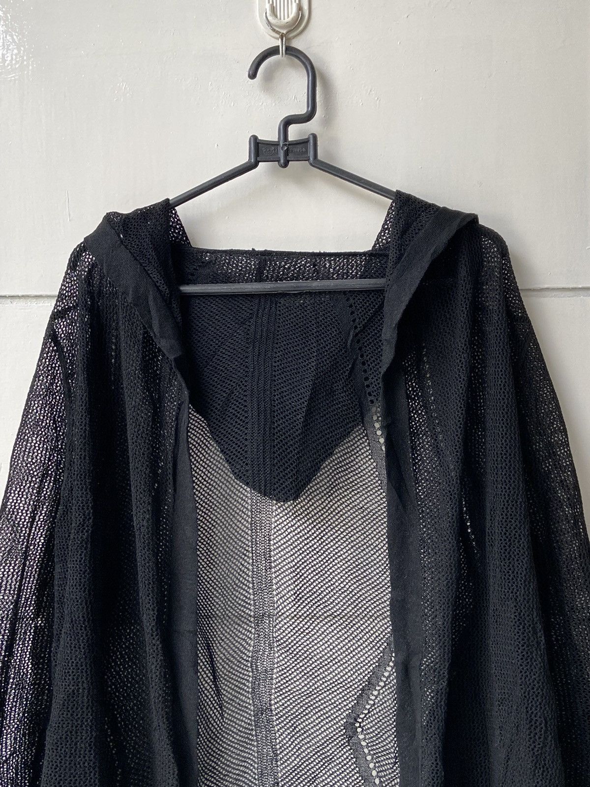 Designer LINEA FORMICA Black Mesh Cardigan Size US M / EU 48-50 / 2 - 8 Thumbnail