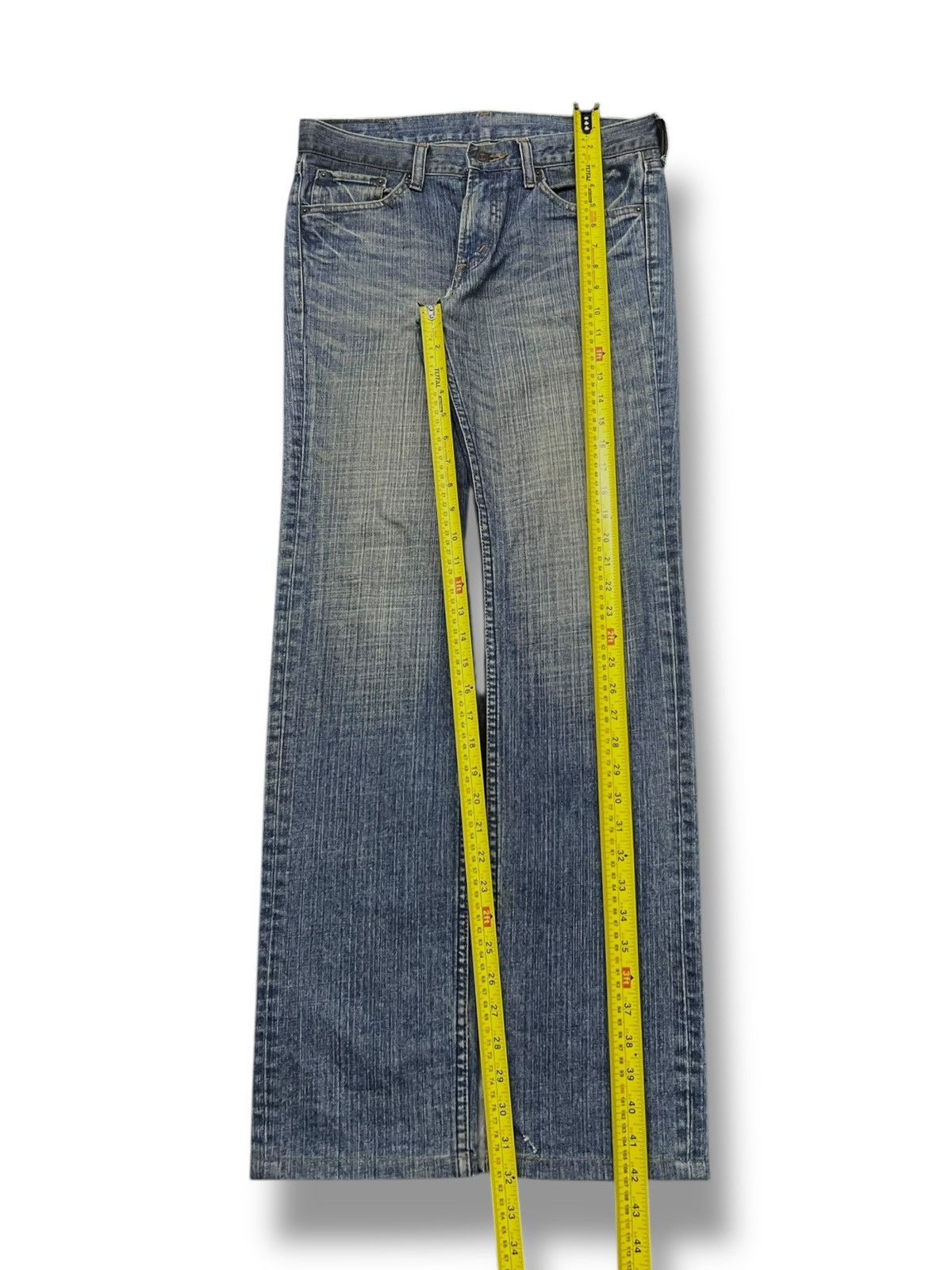 Japanese Brand Vintage 90s Crack Wash Bobson - Faded Wash, Distressed Denim Size US 32 / EU 48 - 15 Thumbnail