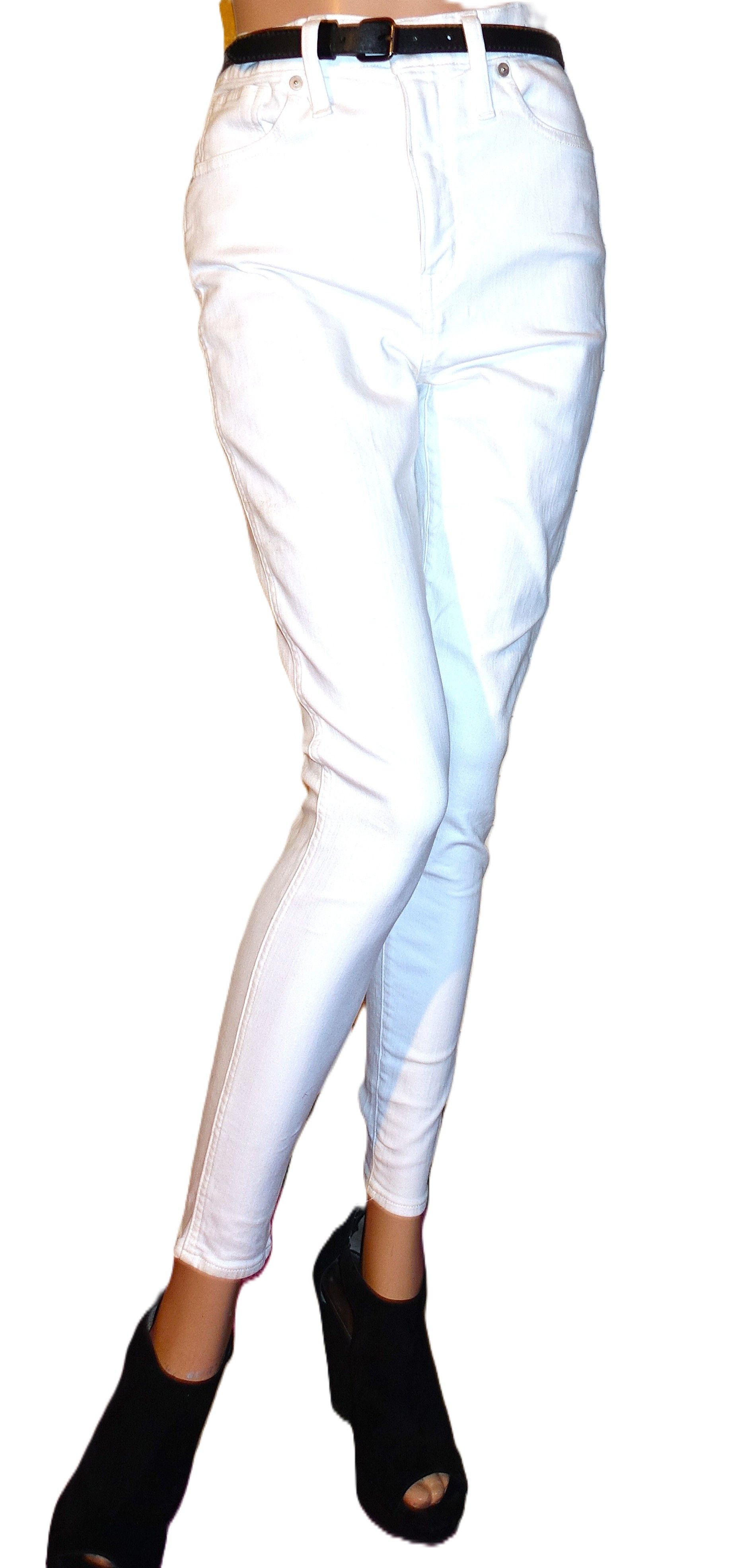Madewell Madewell White High Rise Skinny Jeans 29 Size 29" - 1 Thumbnail