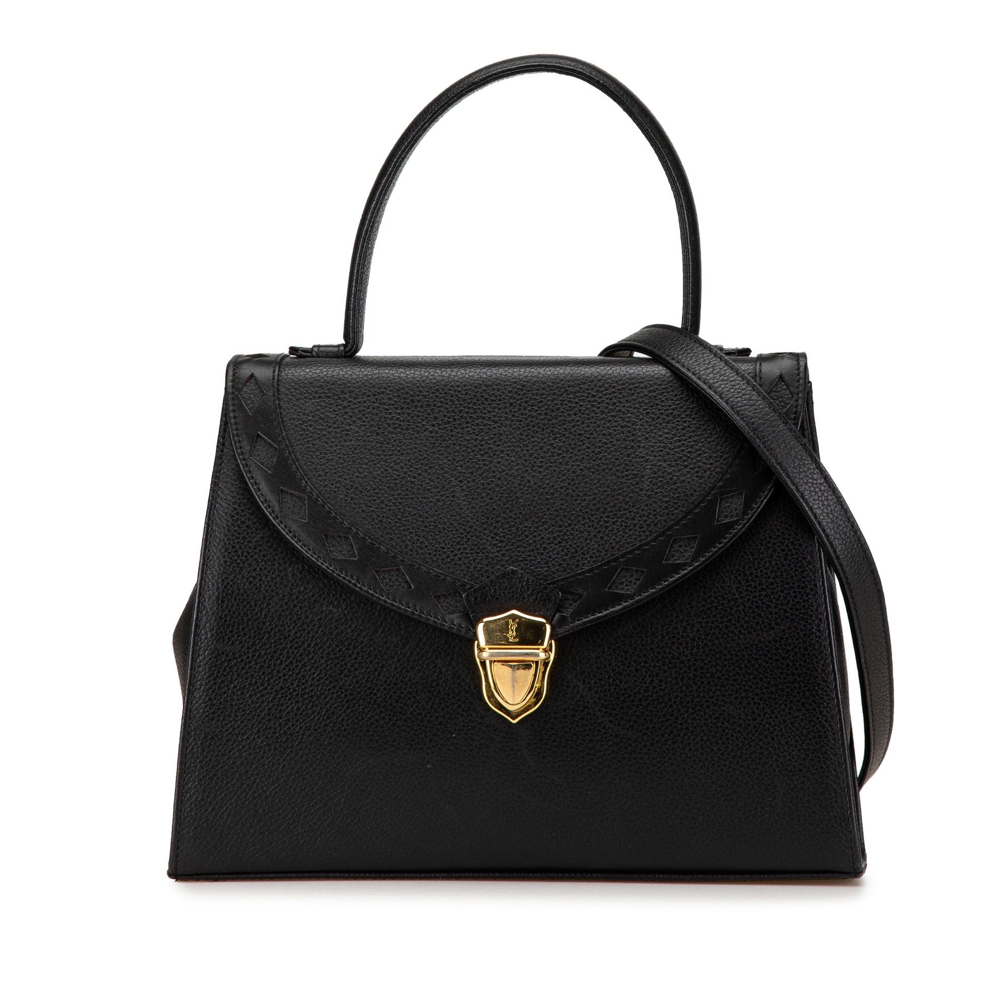 Yves Saint Laurent Yves Saint Laurent Leather Satchel Black Size ONE SIZE - 1 Thumbnail