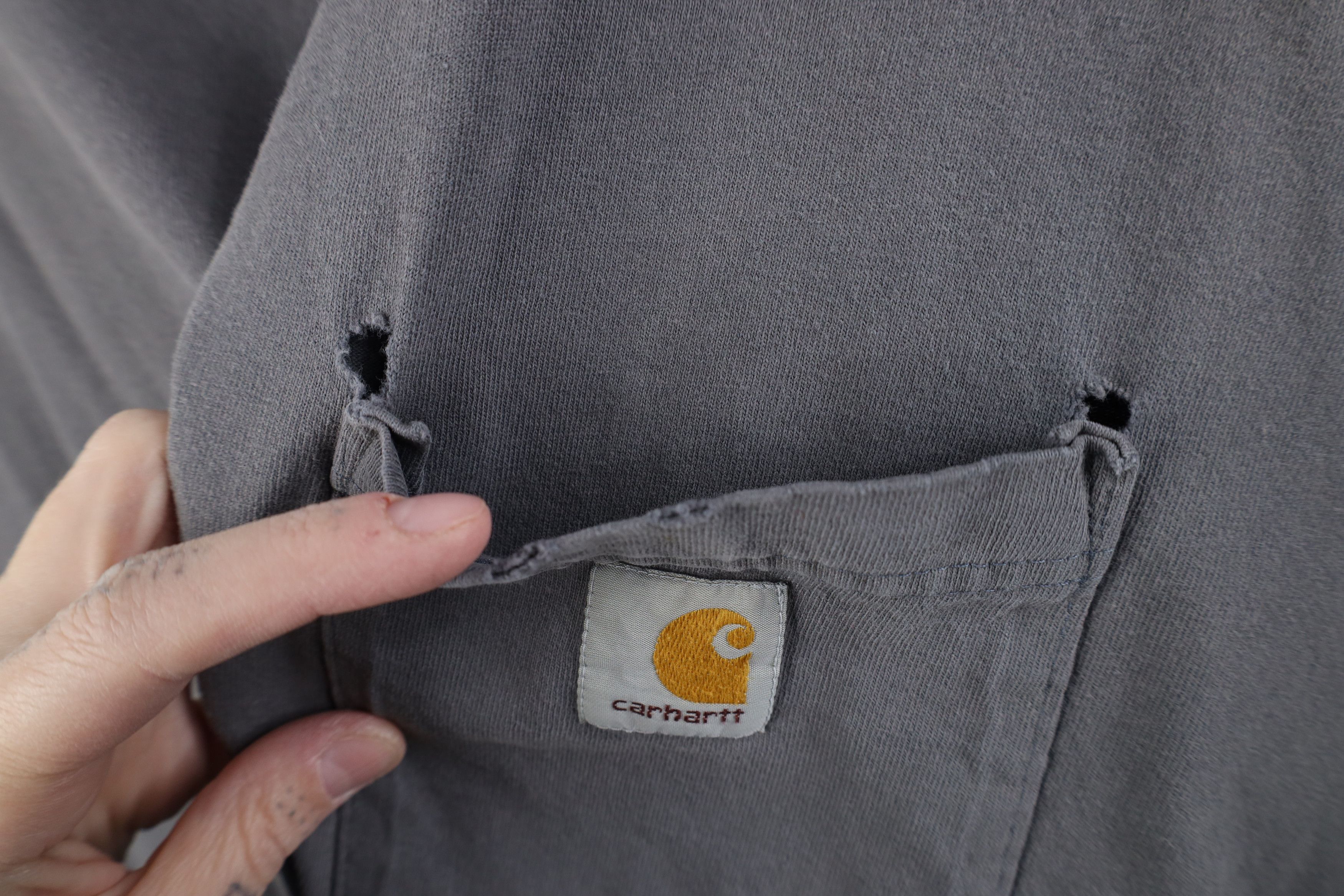 Carhartt Vintage Carhartt Heavyweight Pocket T-Shirt Gray Cotton Size US XXL / EU 58 / 5 - 5 Thumbnail