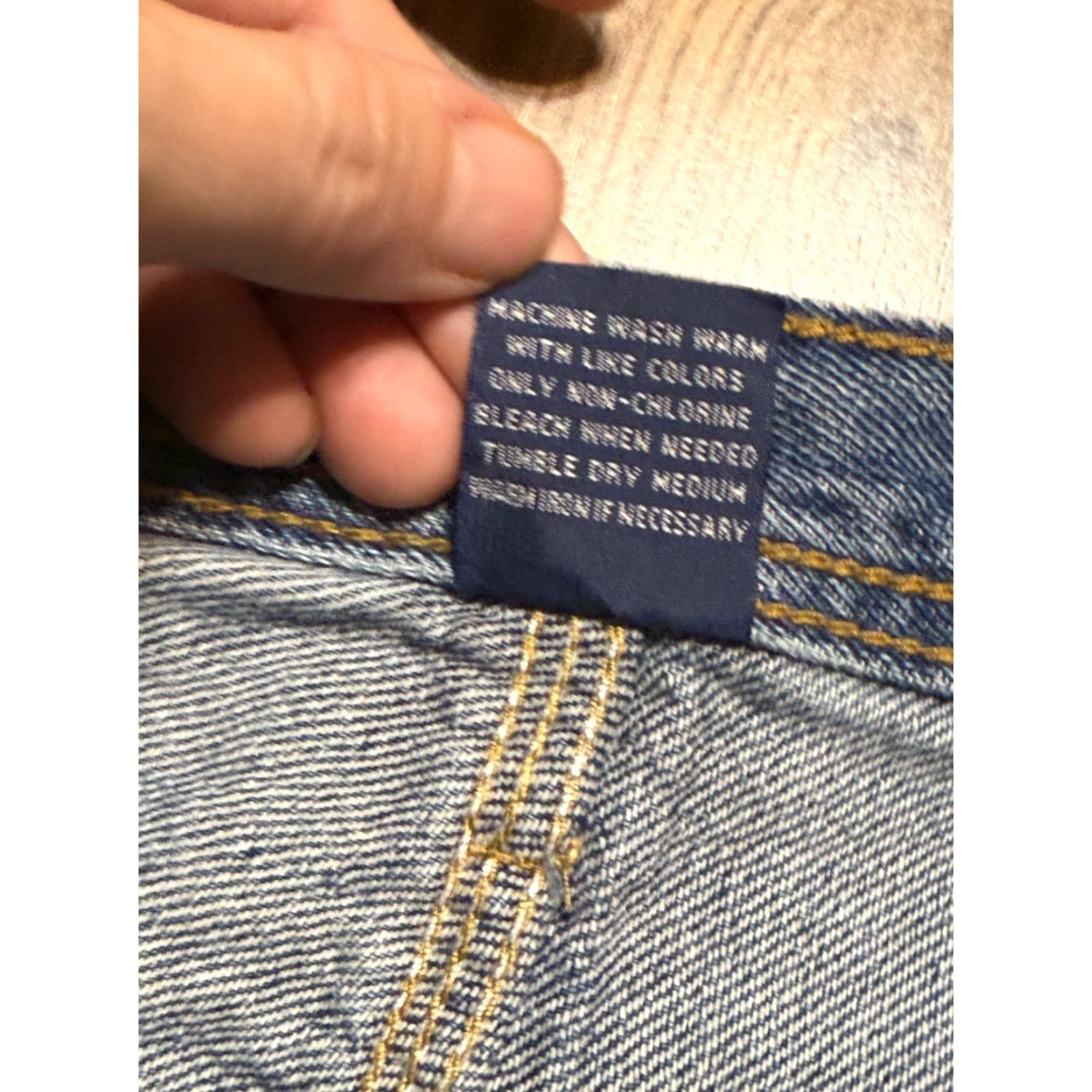 Vintage Rugged Wear Jeans Men 33x34 Blue Denim Straight Leg Pockets 5-Pocket Design Vintage No Size US 33 - 5 Thumbnail