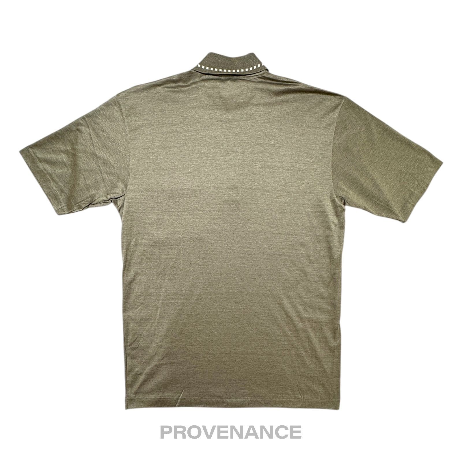 Lanvin 🔴 Lanvin Logo Polo Shirt - Khaki Size US M / EU 48-50 / 2 - 2 Thumbnail
