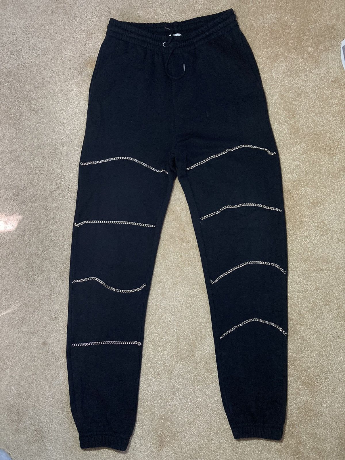 Celine × Hedi Slimane AW21 Celine Chain Track Pants Sweat 2021 Teen Knight Poem S Size US 30 / EU 46 - 2 Thumbnail