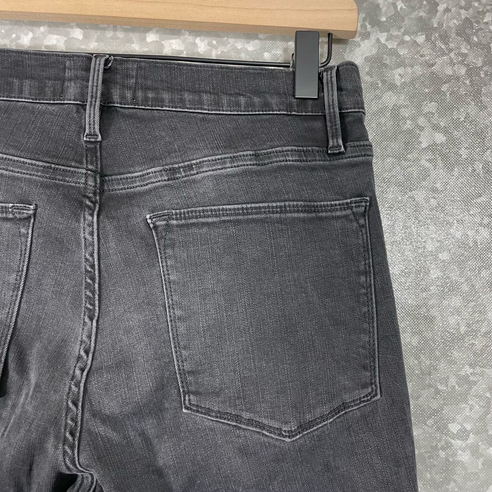 Frame Frame Denim Black Le High Skinny Ripped Raw Hem Ankle Jeans Size 30" / US 8 / IT 44 - 10 Thumbnail
