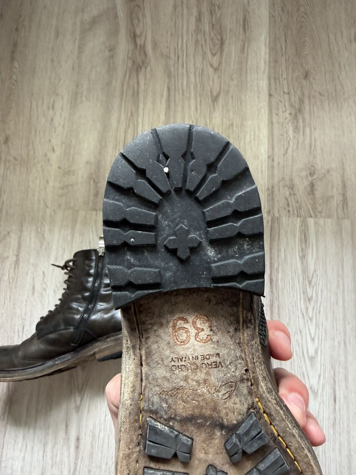 Other Crispiniano Patina Leather Boots Side Zip Italian Combat 39 Size US 6 / EU 39 - 19 Thumbnail