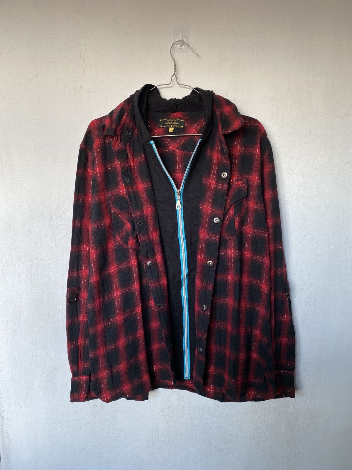Hysteric Glamour × If Six Was Nine × Japanese Brand 31040=Skkone Double Layer Veterano Shirt Hoodie Size US L / EU 52-54 / 3 - 1 Thumbnail
