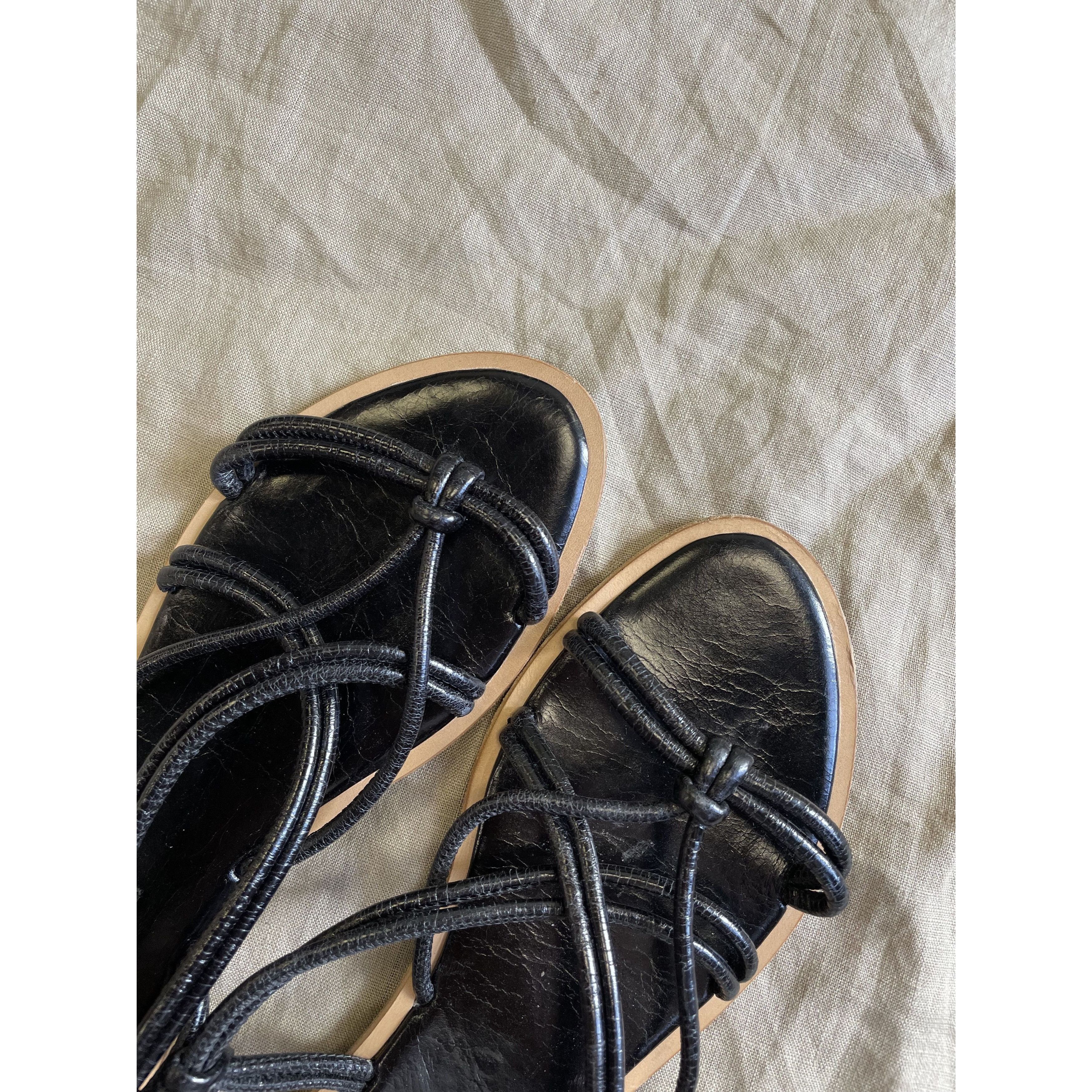 Prada Prada Leather Summer Thong Strap Sandals 6588AC Size US 7 / IT 37 - 5 Thumbnail