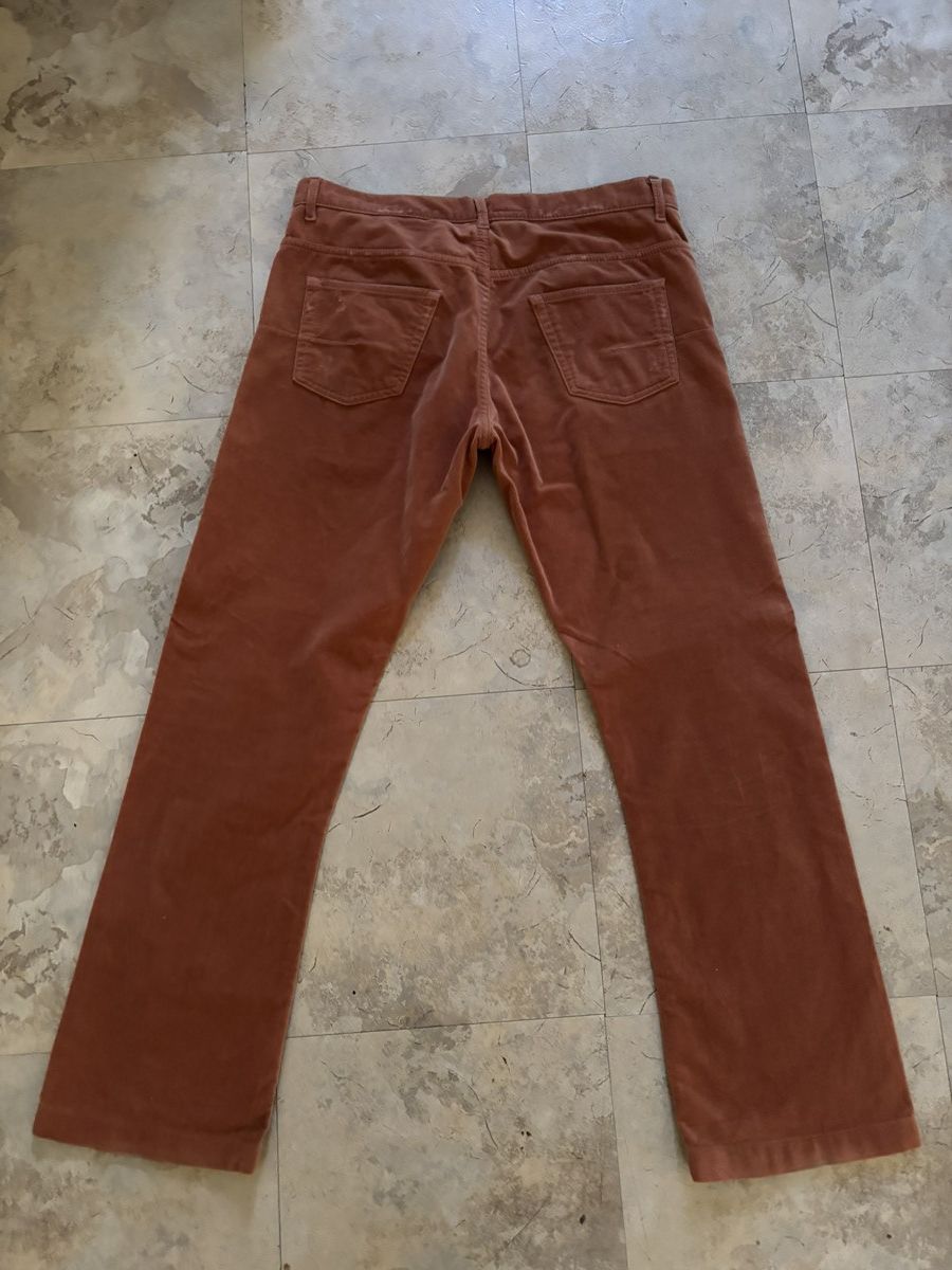 Dior Dior Aw05 In The Morning Peach Velvet Bootcut Pant Size US 31 - 2 Thumbnail