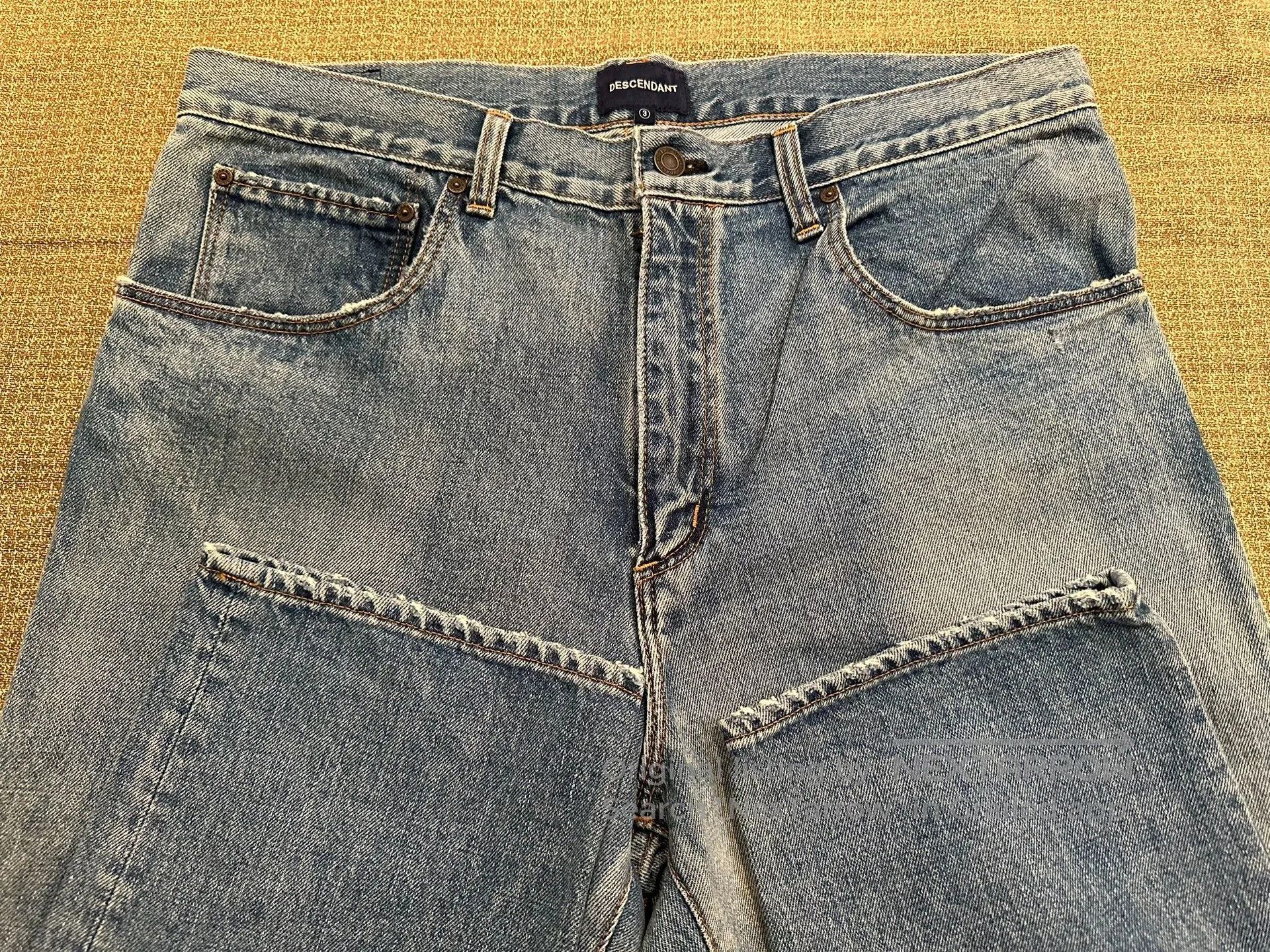 Descendant blue distressed washed denim pants. Size US 30 / EU 46 - 6 Thumbnail