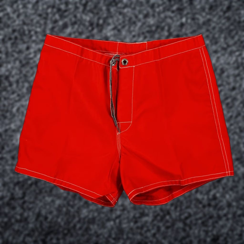 Vintage Birdwell Beach Britches Shorts Mens 27 Red Board Shorts Surf Trunks Pocket Size US 27 - 1 Thumbnail