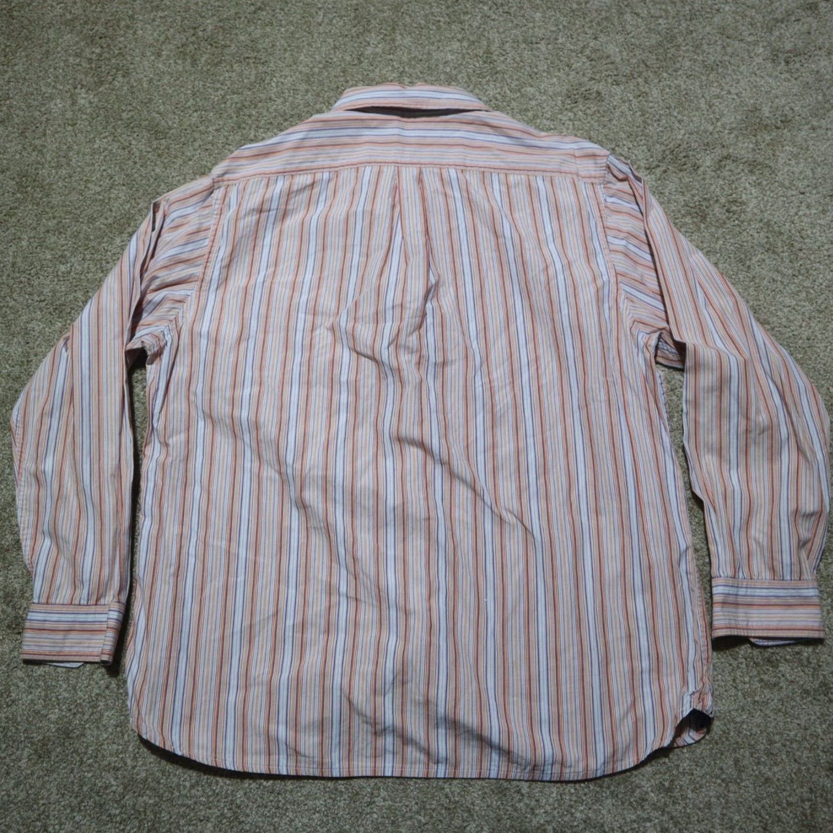 Gap Gap Shirt Button-Up XL Men Orange Striped Check Classic Vintage No N/A Size US XL / EU 56 / 4 - 8 Thumbnail