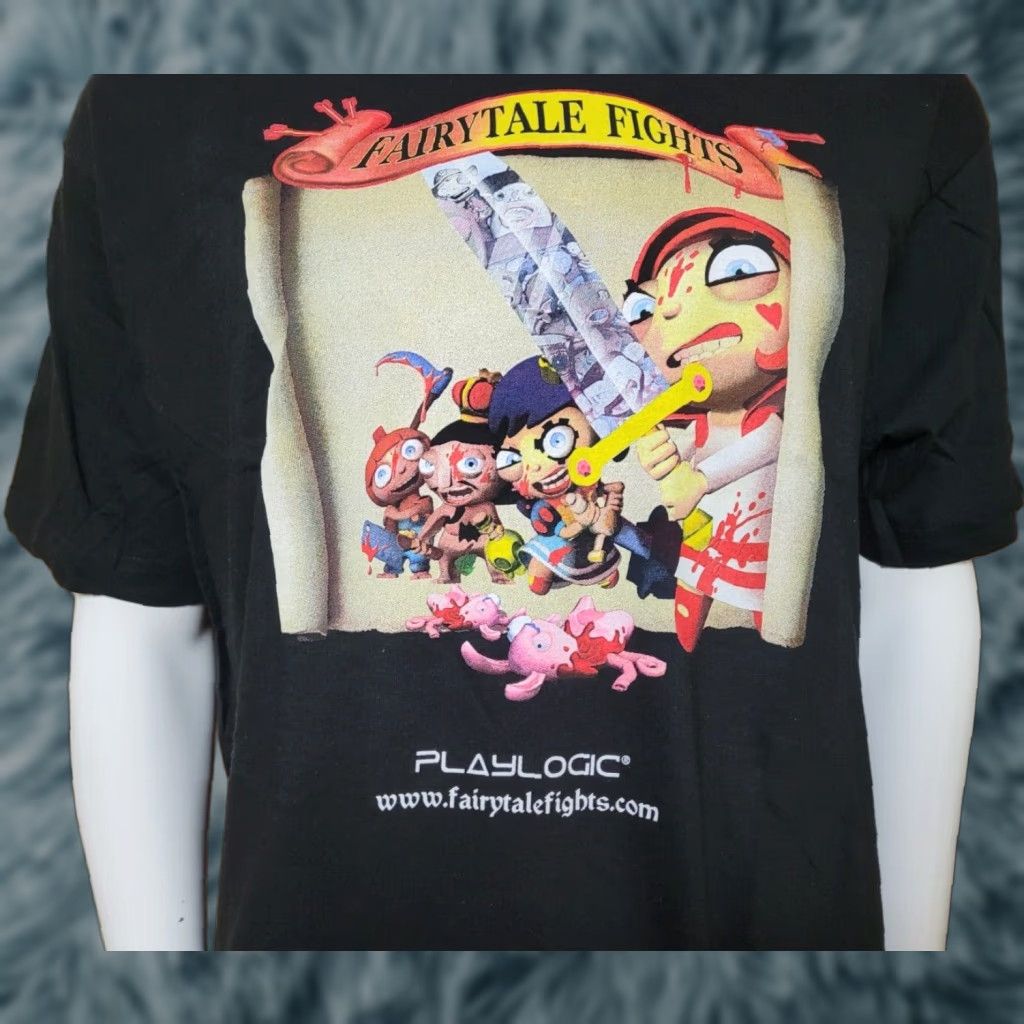 Tultex VINTAGE Fairytale Fights Playlogic Video Game T Shirt XL PS3 X360 NICE RARE Size US XL / EU 56 / 4 - 1 Thumbnail