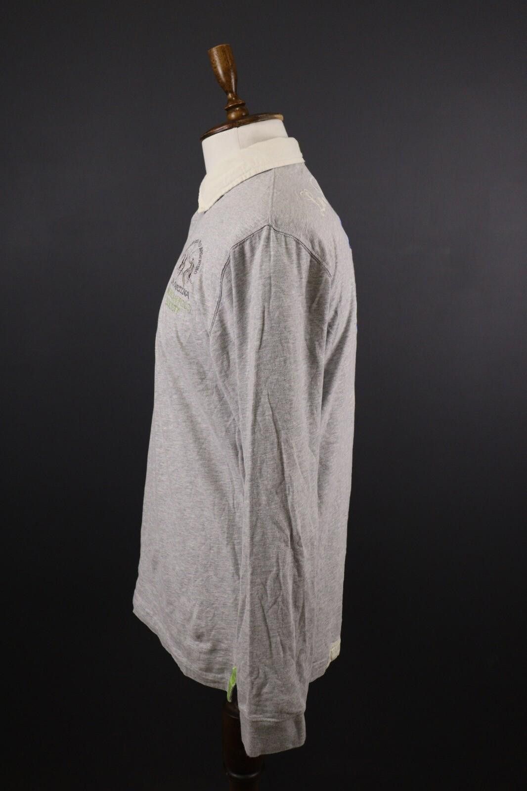La Martina La Martina Buenos Aires #3 Gray Polo Rugby Shirt Size XL Size US XL / EU 56 / 4 - 7 Thumbnail