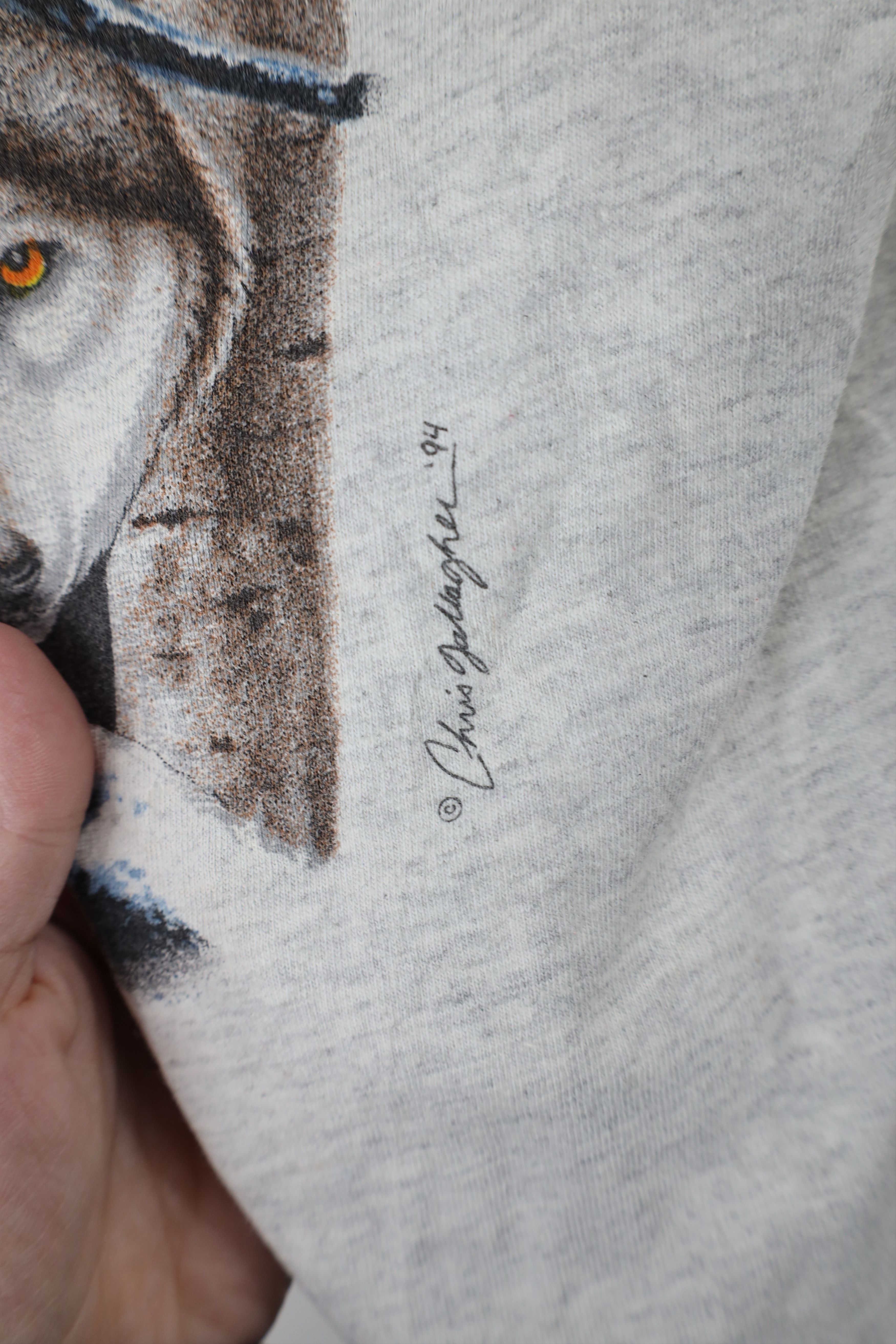 Vintage Vintage 90s Streetwear Wolf Moon Short Sleeve T-Shirt USA Size US L / EU 52-54 / 3 - 5 Thumbnail