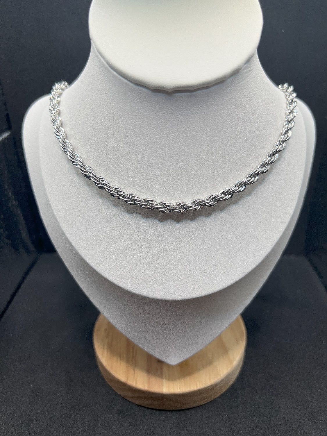 Jewelry Rope Silver Chain Necklace Size ONE SIZE - 1 Thumbnail