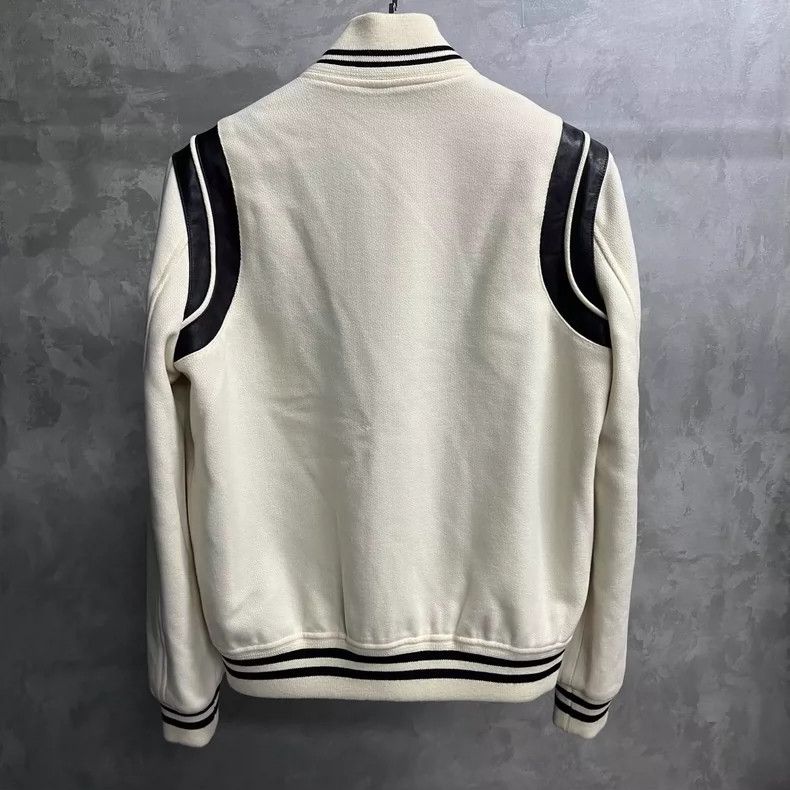 Saint Laurent Paris Saint Laurent Paris White striped single-breasted casual lo Size US S / EU 44-46 / 1 - 5 Thumbnail