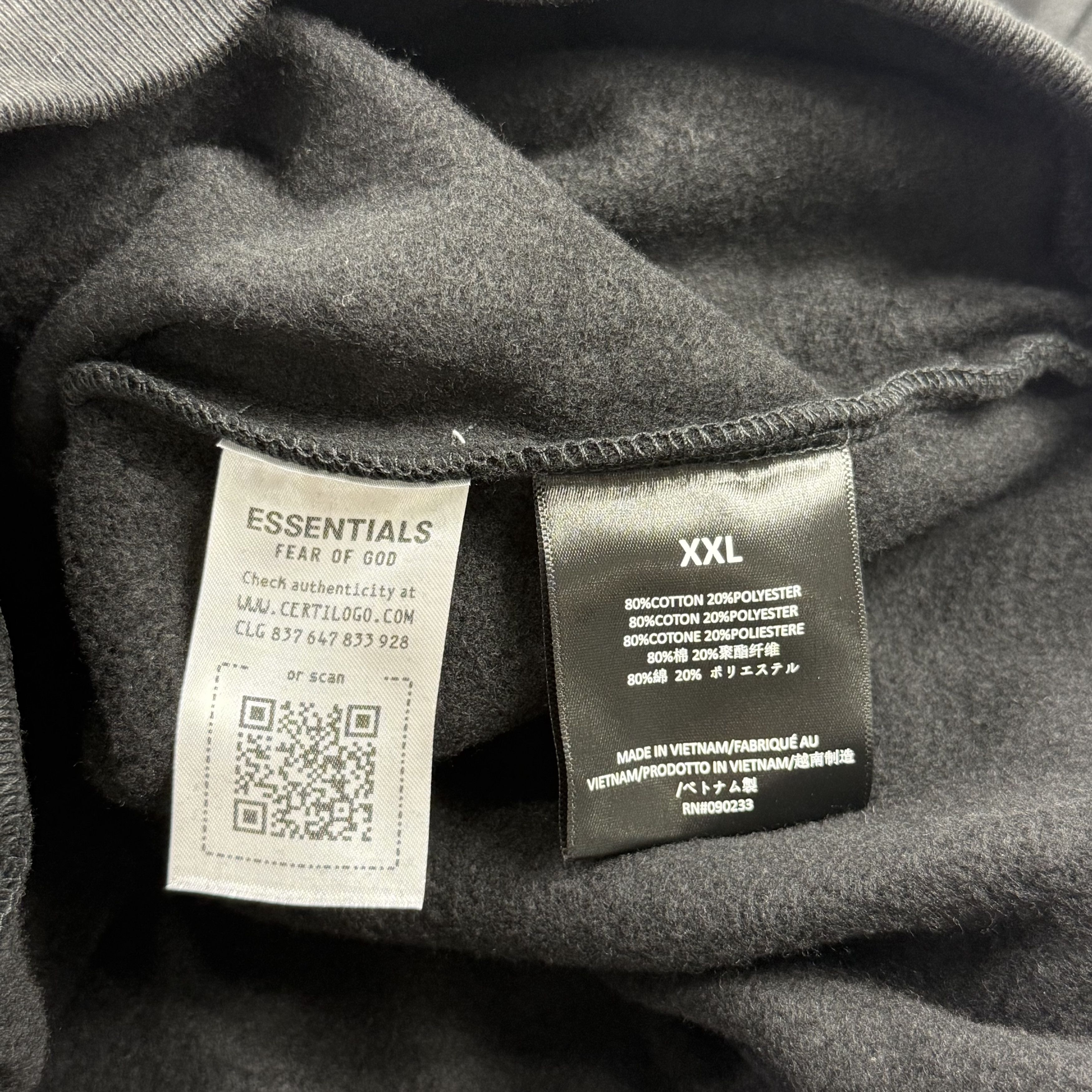 Fear of God Fear of God Essentials State Hoodie Black XXL Oversized Size US XXL / EU 58 / 5 - 8 Thumbnail