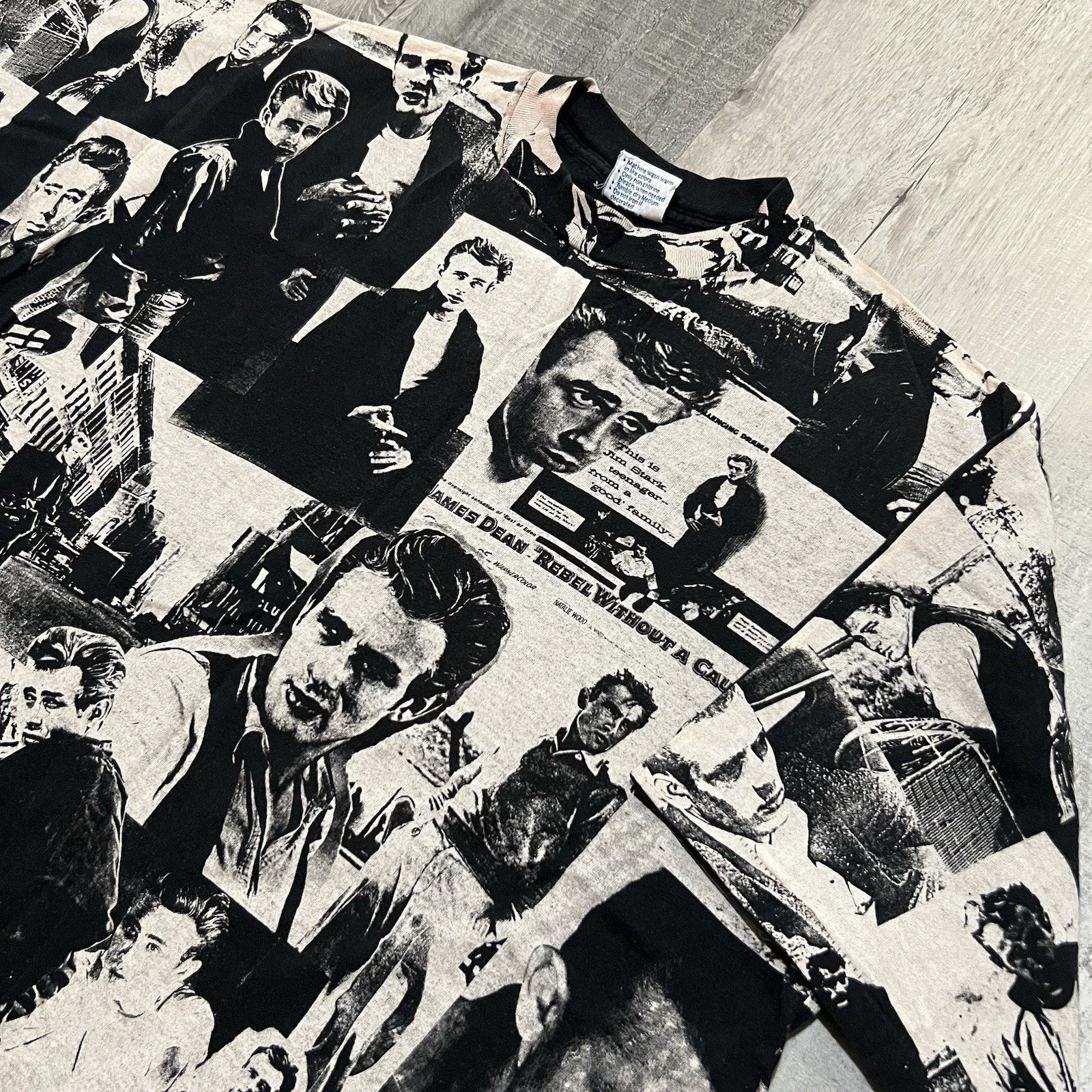 All Sport VTG 90s James Dean Tee Acid Wash All Over Print T Shirt RARE Size US XXL / EU 58 / 5 - 3 Thumbnail