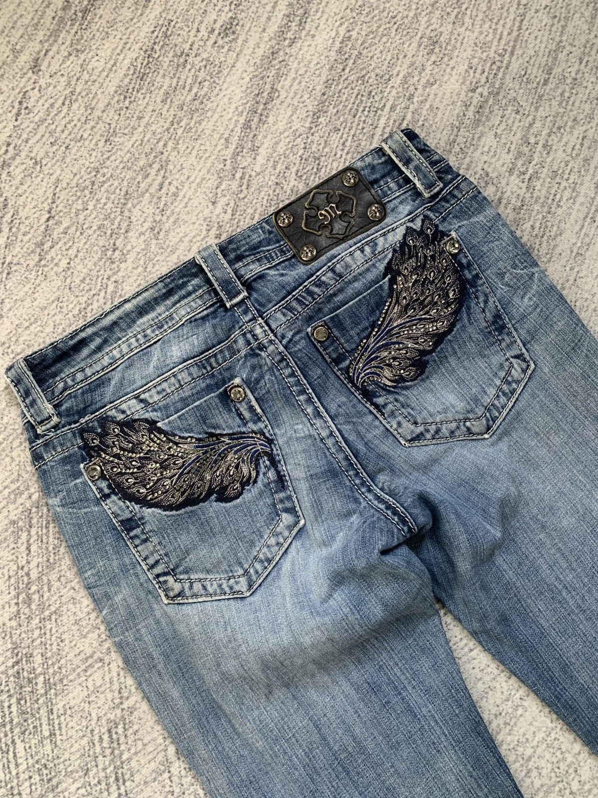 Hysteric Glamour × Miss Me × Rock Revival Miss Me Bootcut Chrome Heart Inspired Jeans Size 30" / US 8 / IT 44 - 9 Thumbnail