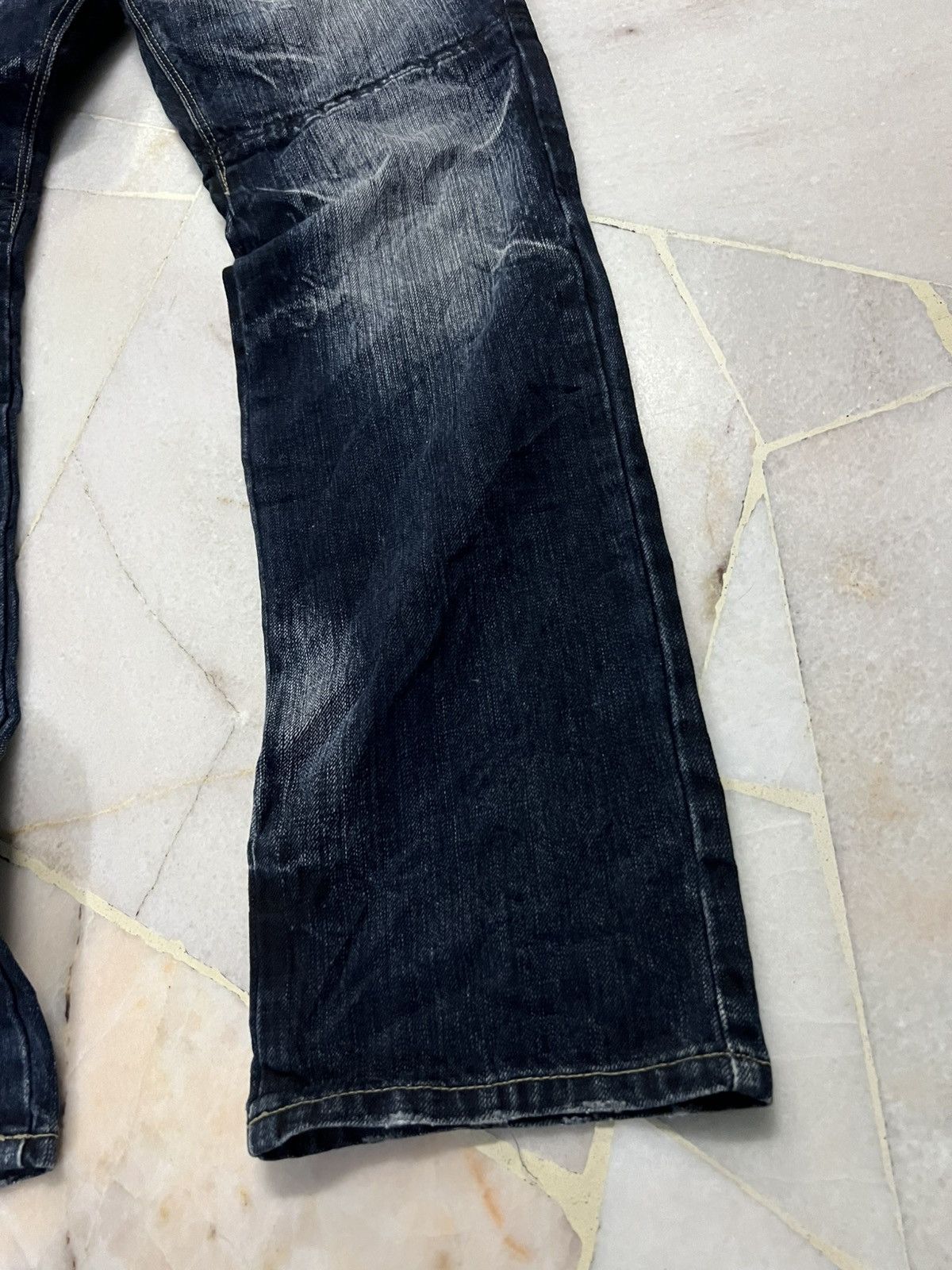 Japanese Brand PPFM DOUBLE WAIST RARE JEANS Size US 33 - 4 Thumbnail