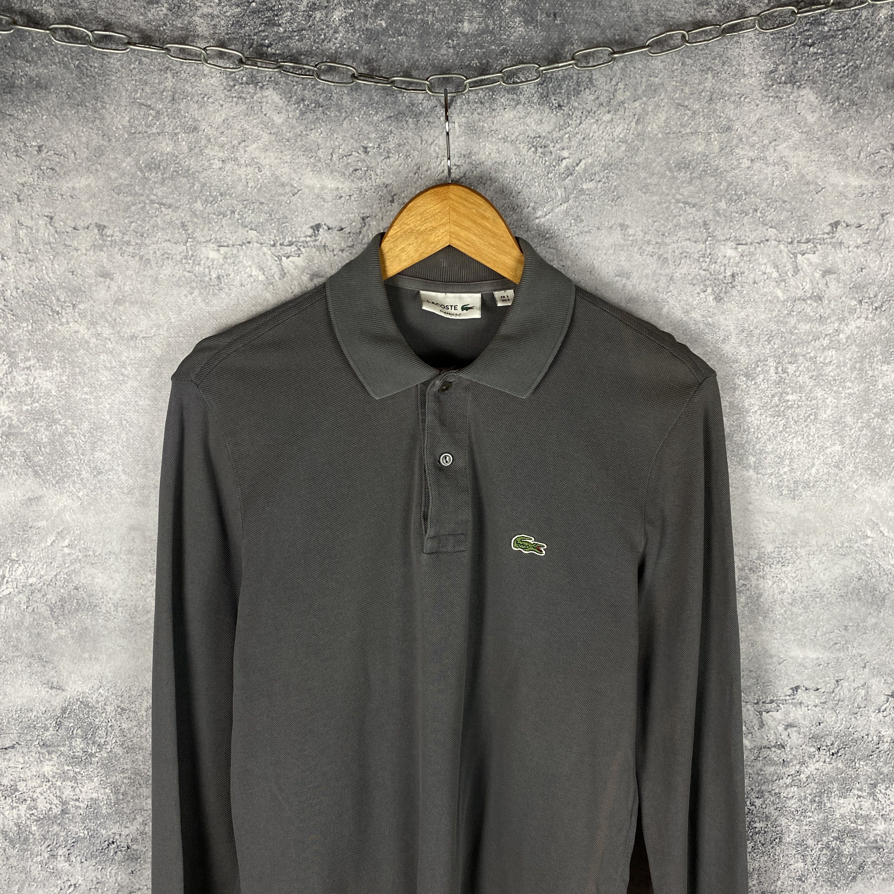 Lacoste Lacoste Polo Longsleeve Men's Size S Gray Size US S / EU 44-46 / 1 - 2 Thumbnail