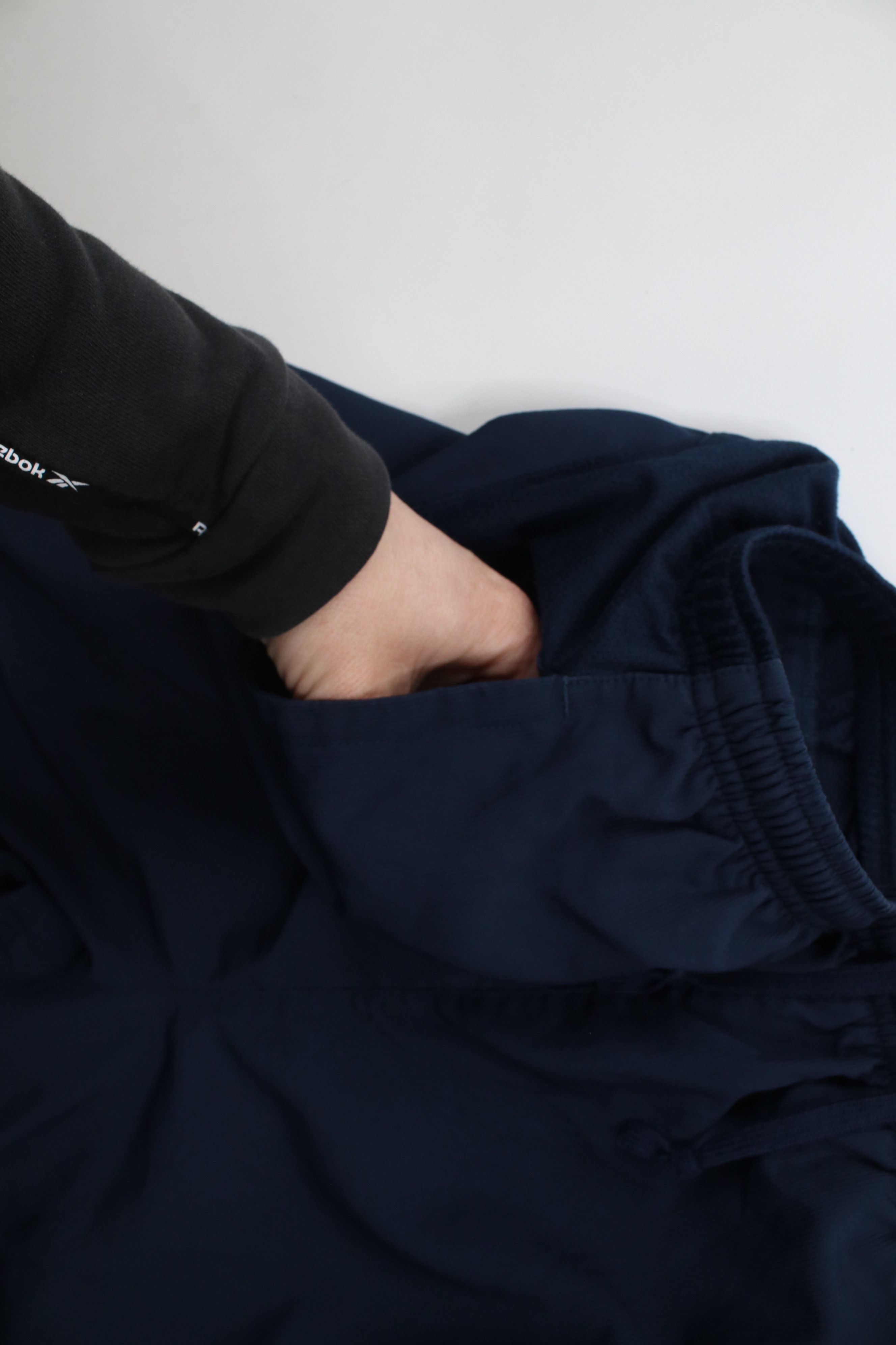 Nike × Vintage Vintage Y2K Nike Mini Swoosh Ribbed Wide Leg Pants Blue Size US 38 / EU 54 - 7 Thumbnail