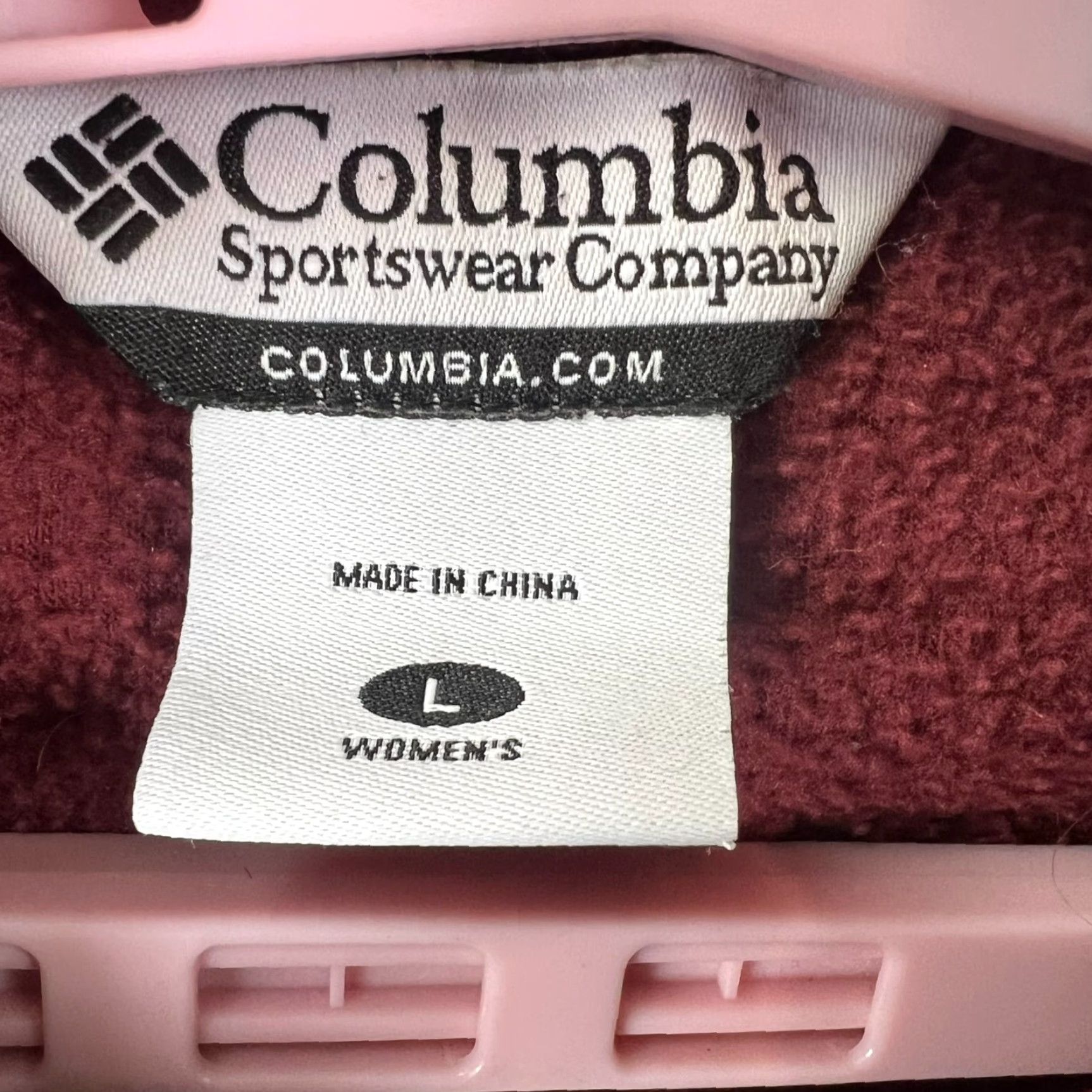 Vintage Columbia Sleeveless Fleece Vest Womens L Maroon Pockets Zip Embroidered Logo Jacket/Coat Mid-Length Vintage No Size L / US 10 / IT 46 - 5 Thumbnail