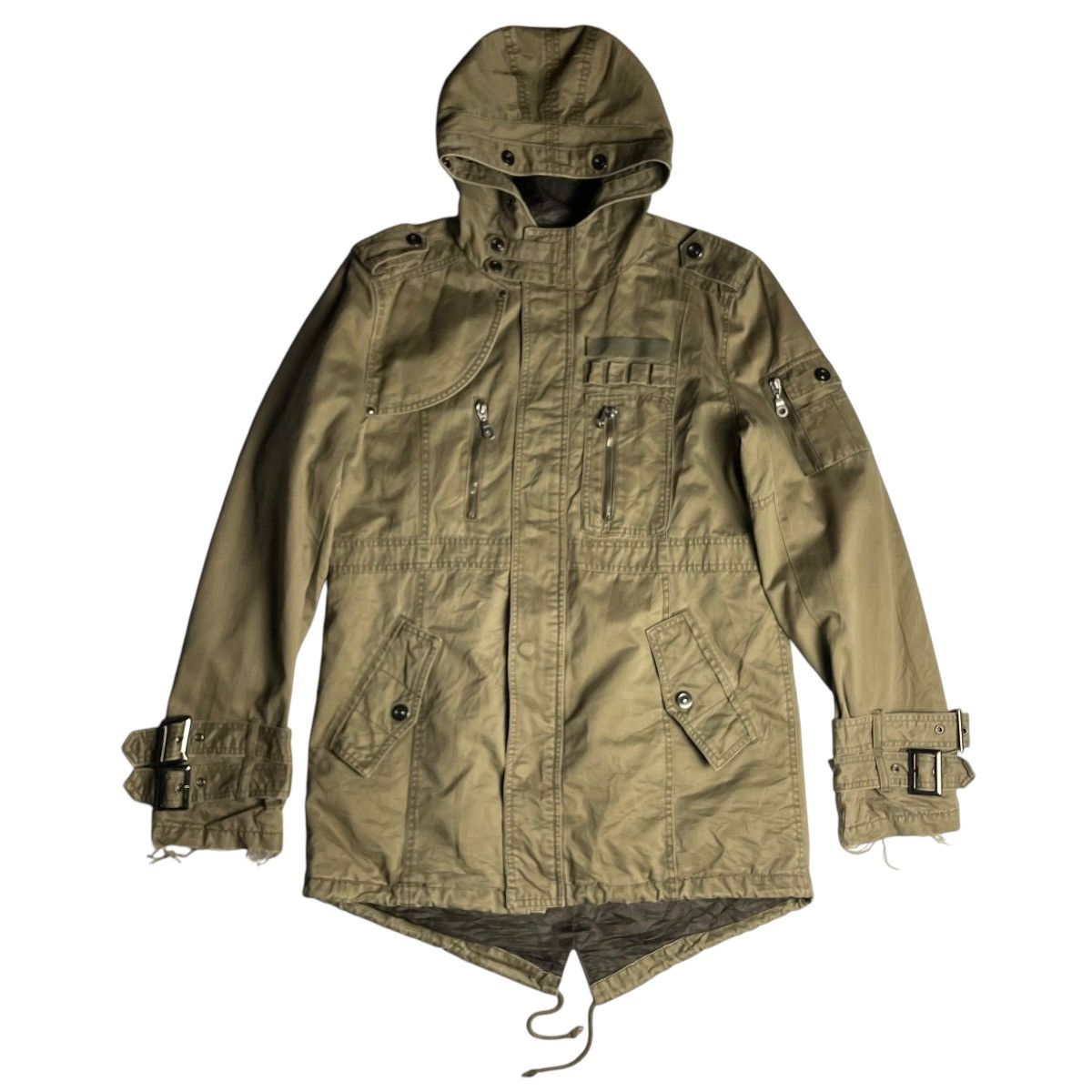 14th Addiction ROUSHATTE STANDARD MULTIPOCKET BONDAGE HOODIE PARKA JACKET Size US L / EU 52-54 / 3 - 1 Thumbnail