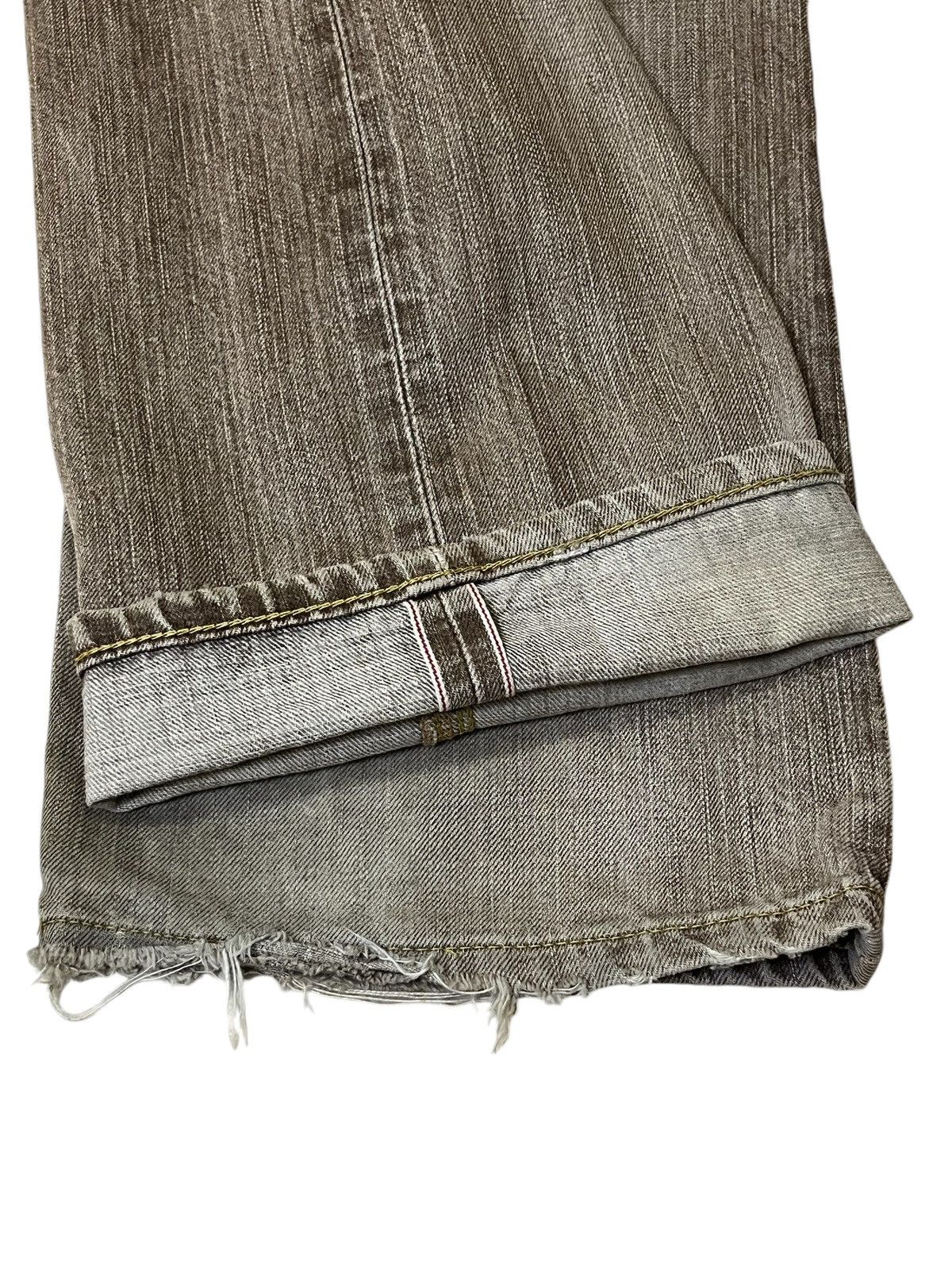 Edwin SICK🔥VINTAGE EDWIN 505V DISTRESSED REDLINE SELVEDGE JEANS Size US 32 / EU 48 - 12 Thumbnail