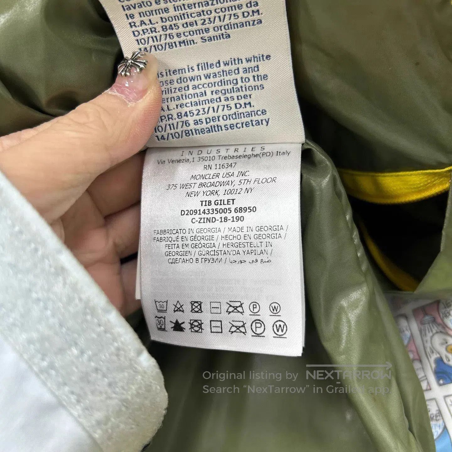 Moncler Yellow Puffer Vest - XXL. Size US XXL / EU 58 / 5 - 4 Thumbnail