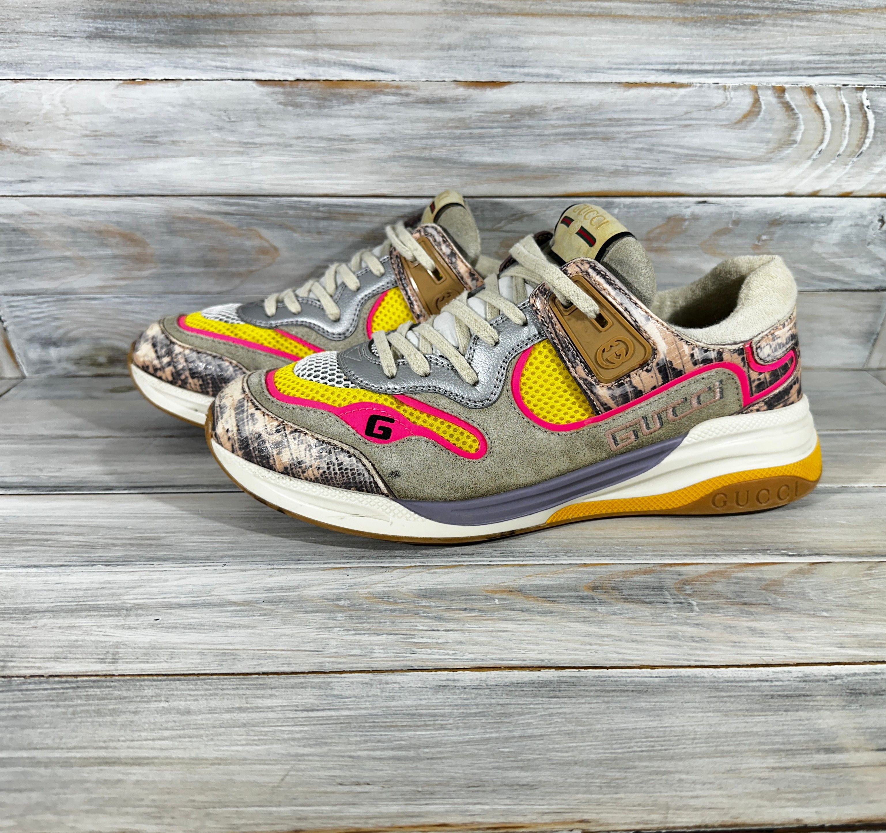 Gucci Gucci Ultrapace 'Rock Tejus Printed' Women's Made In Italy Size US 9 / IT 39 - 19 Thumbnail