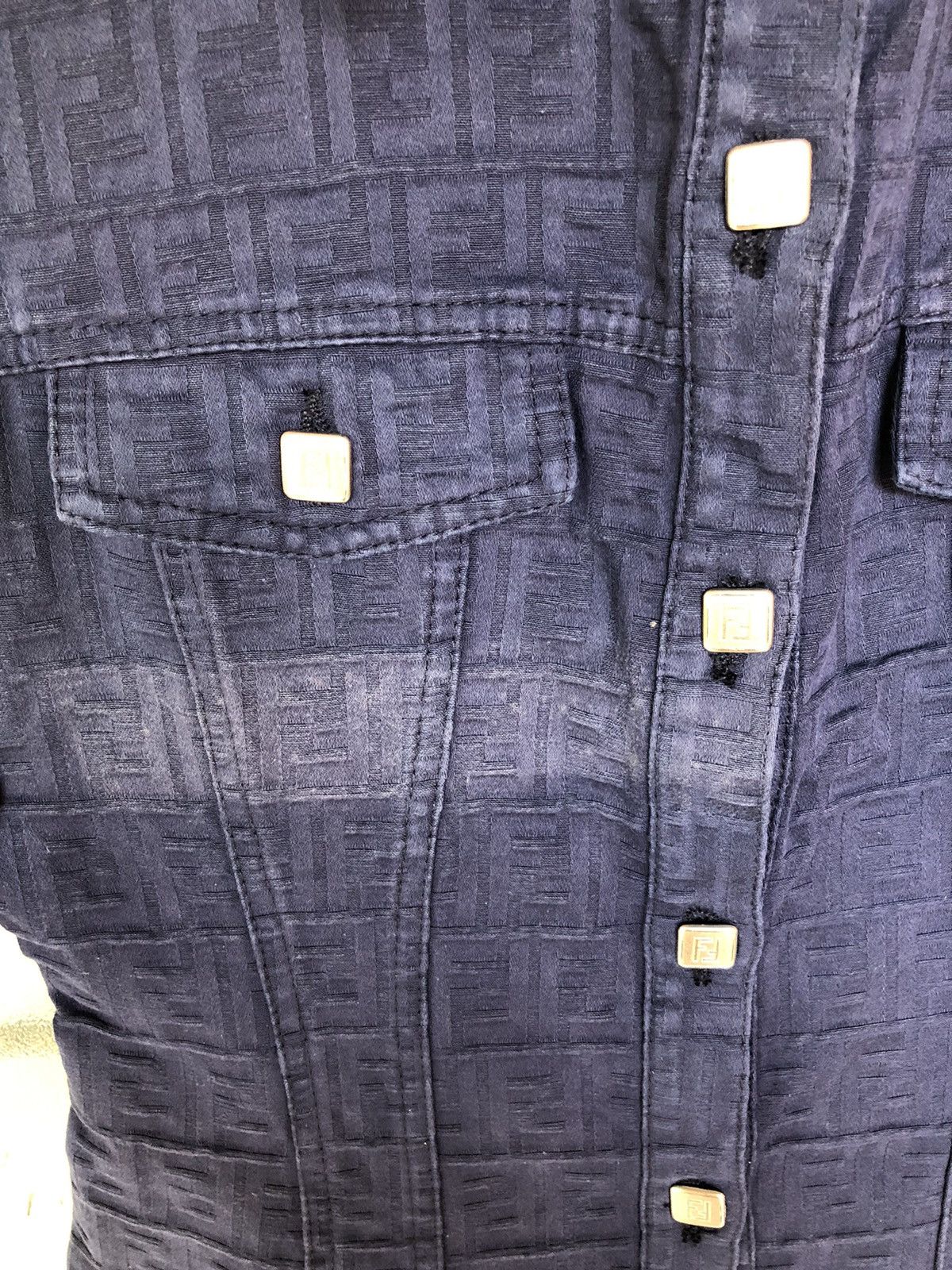 Fendi Fendi Monogram Denim Vest Size US S / EU 44-46 / 1 - 3 Thumbnail