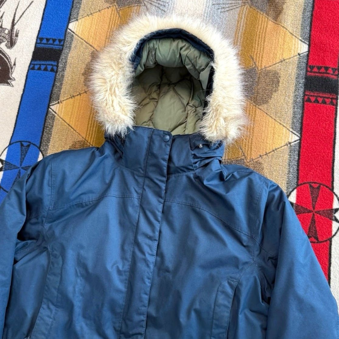 Vintage L.L. Bean Baxter State Goose Down Jacket XL Women’s W/ Removable Hood Blue Puffer Coat Zip Long Sleeve Regular Fit Size XL / US 12-14 / IT 48-50 - 4 Thumbnail