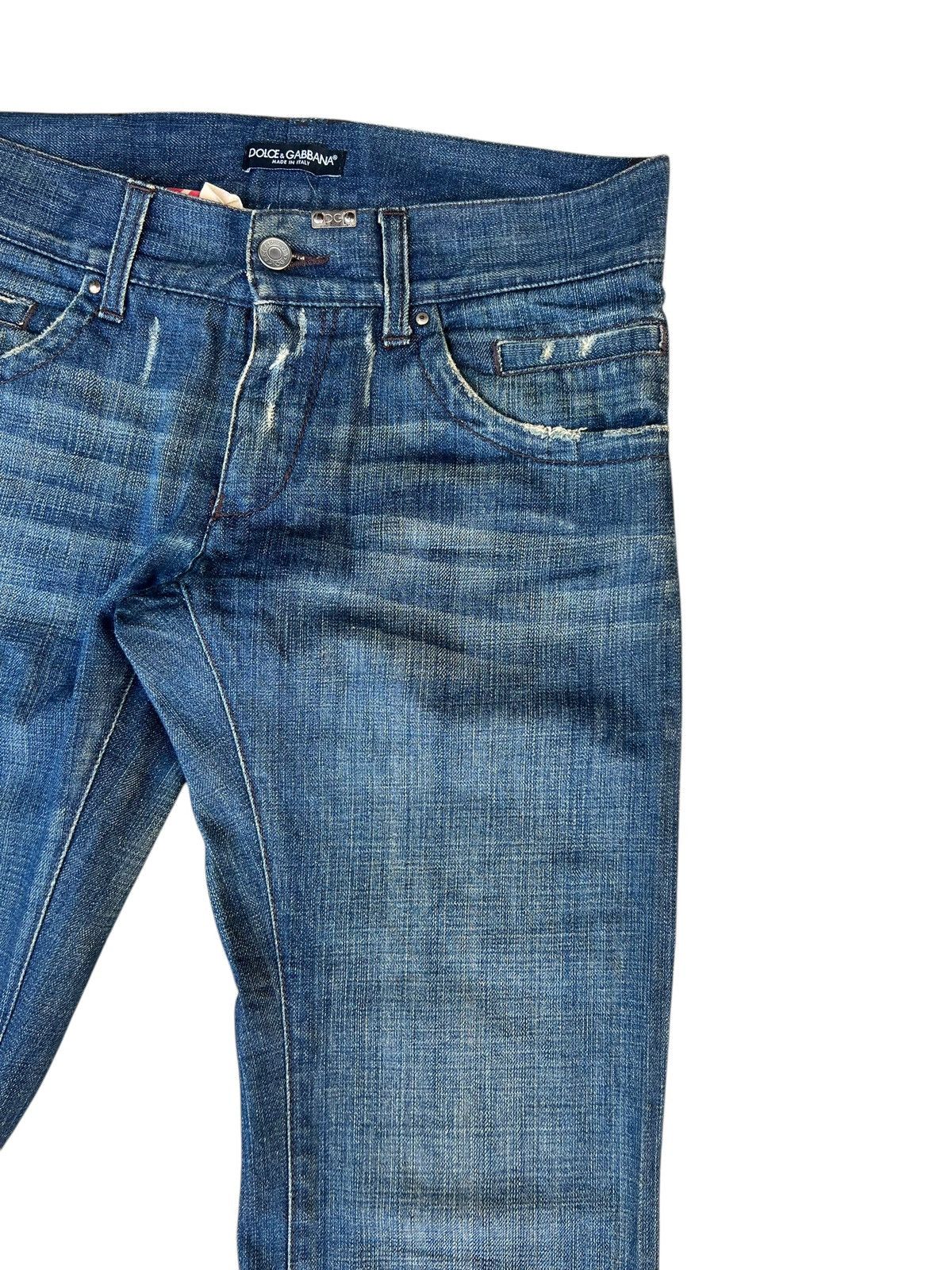 Dolce & Gabbana Vintage Y2K Dolce & Gabbana Distress Denim Slim Jeans Size US 31 - 11 Thumbnail