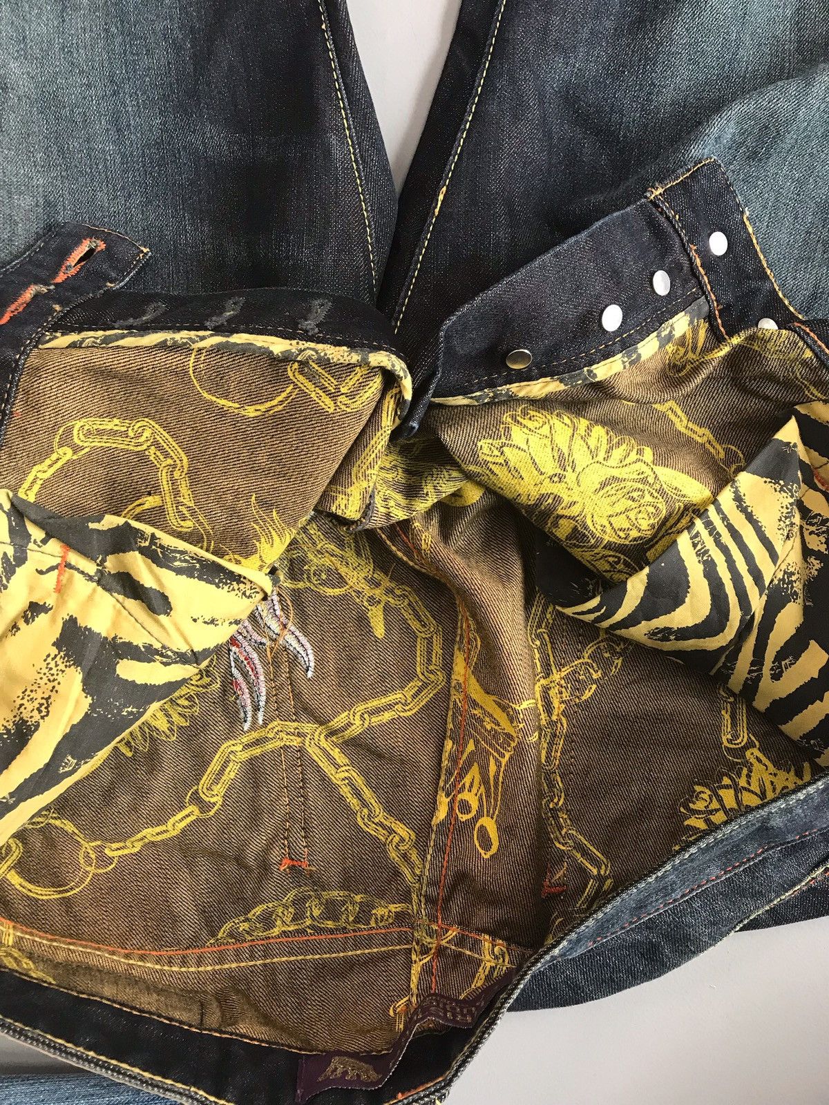 Christian Audigier × Ed Hardy Vintage Christian Audigier embroidered denim Size US 36 / EU 52 - 6 Thumbnail