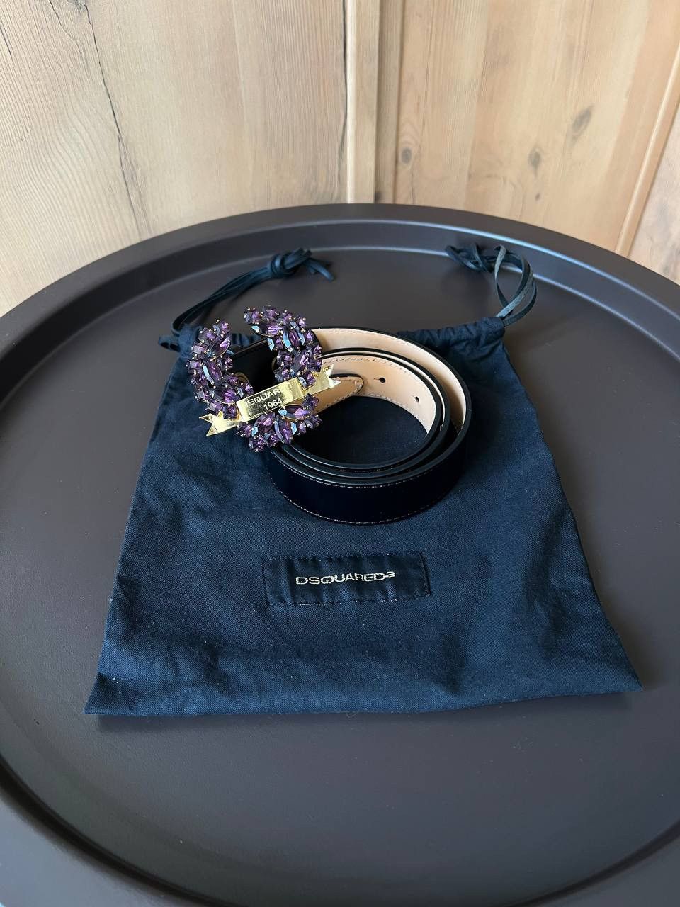Dsquared2 Vintage Dsquared crystal buckle logo belt Size ONE SIZE - 2 Thumbnail
